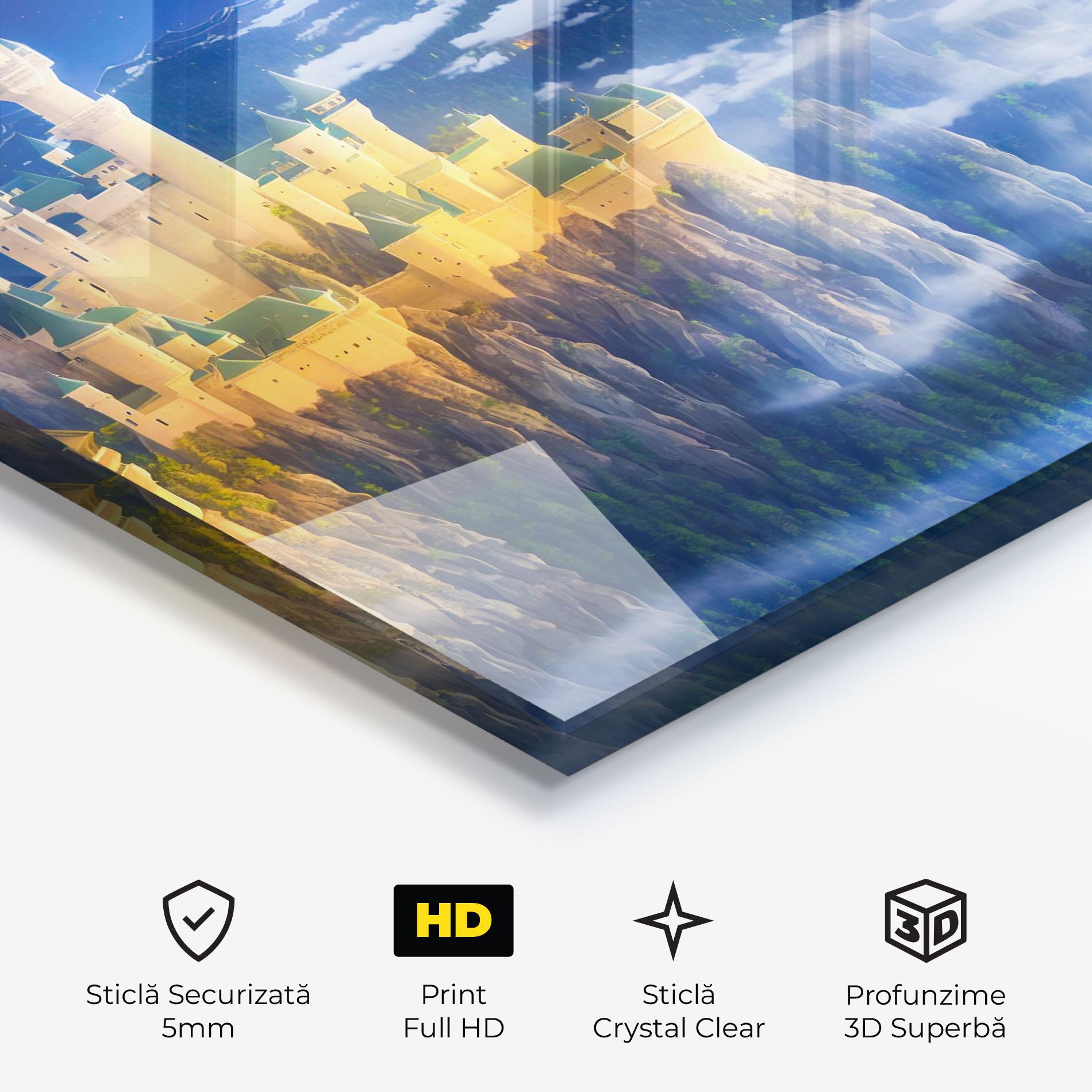 Tablou Sticla Fairytale Castle mockup 3