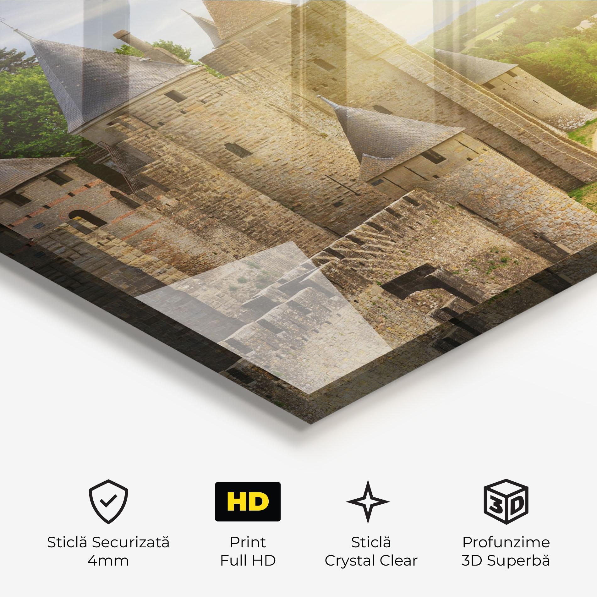 Tablou Sticla Carcassonne France mockup 3