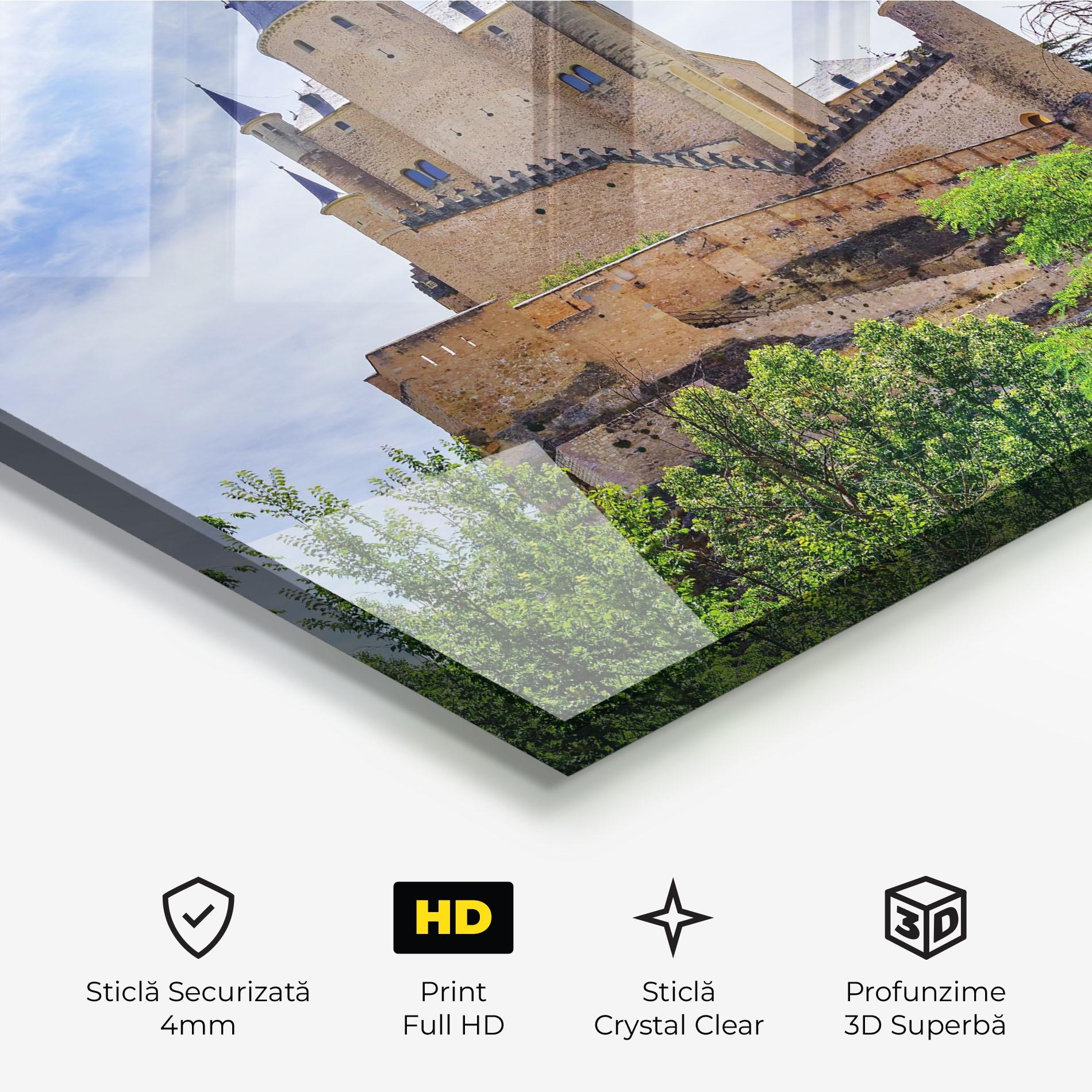 Tablou Sticla Castle Alcazar mockup 3
