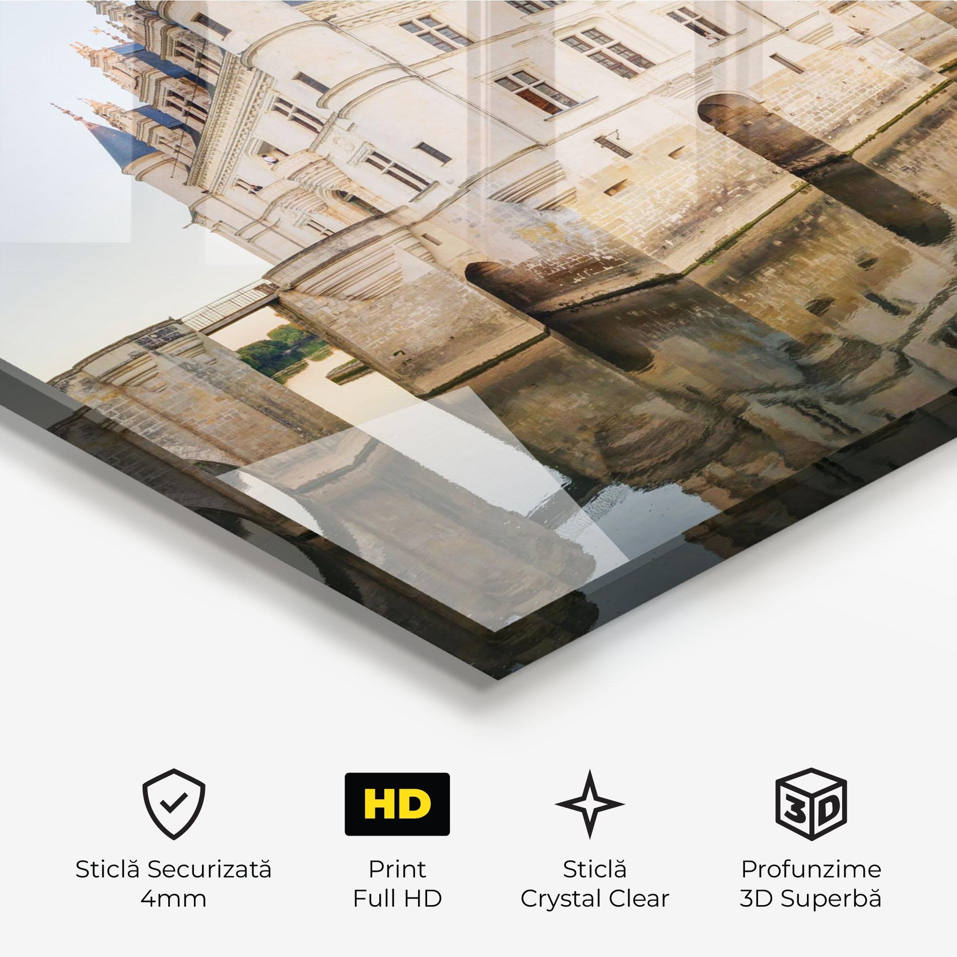 Tablou Sticla Chateau France mockup 3