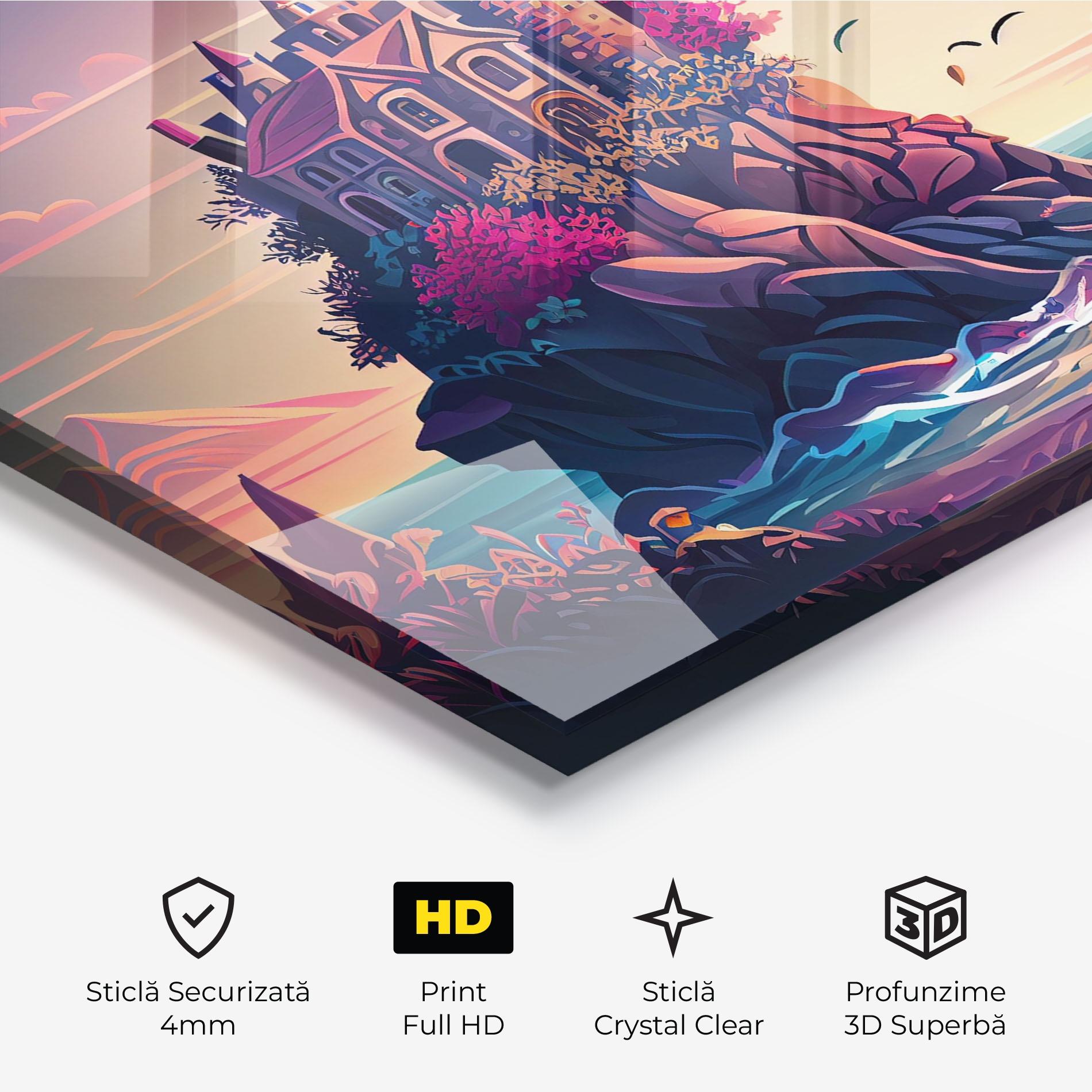 Tablou Sticla Cliff Castle mockup 3