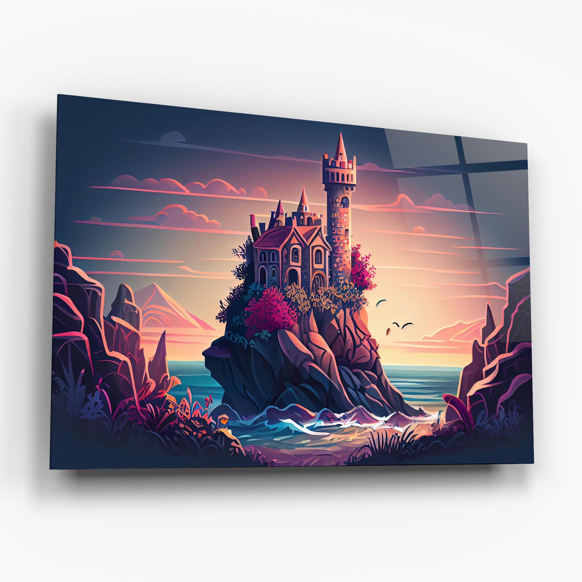 Tablou Sticla Cliff Castle mockup 6