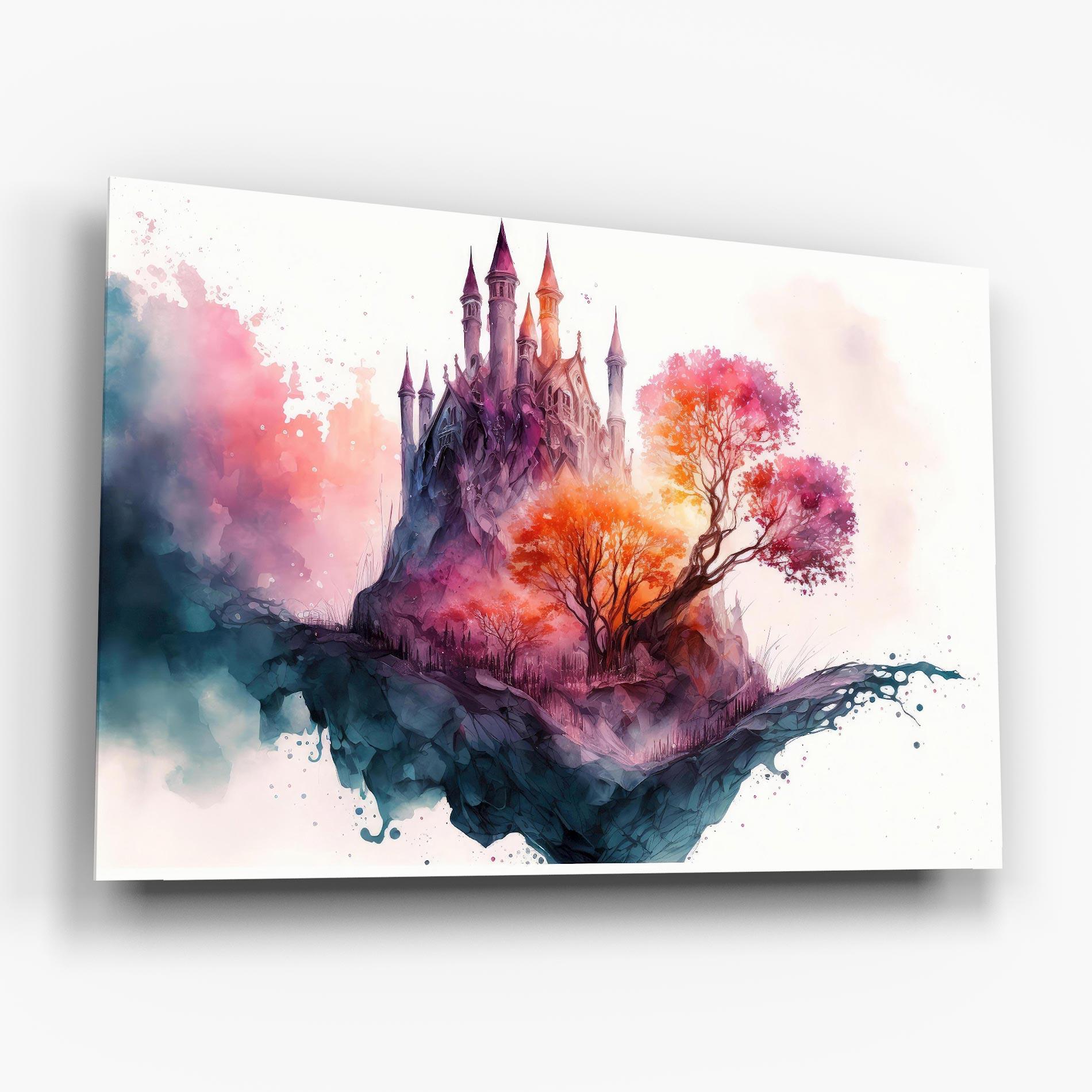Tablou Sticla Colorful Castle mockup 6