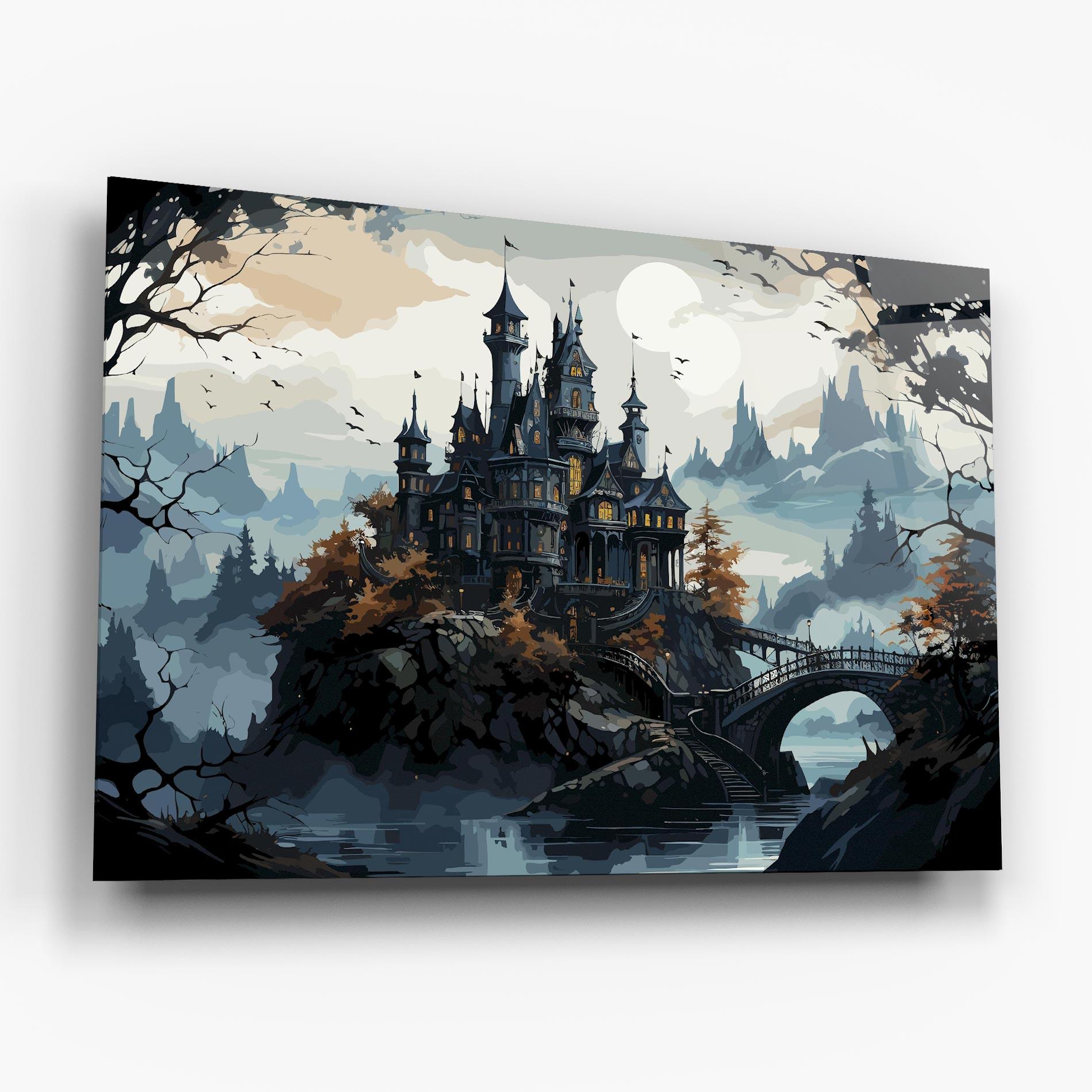 Tablou Sticla Grey Big Castle mockup 6