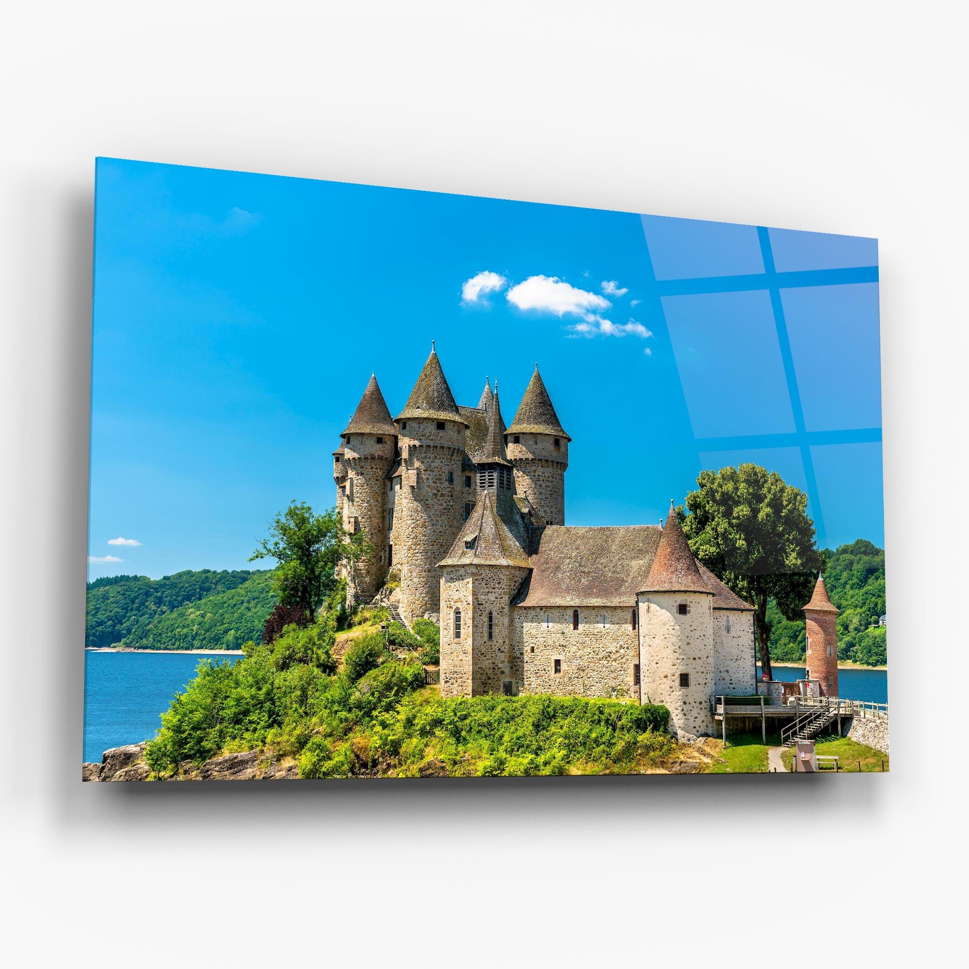 Tablou Sticla Medieval Castle France mockup 6