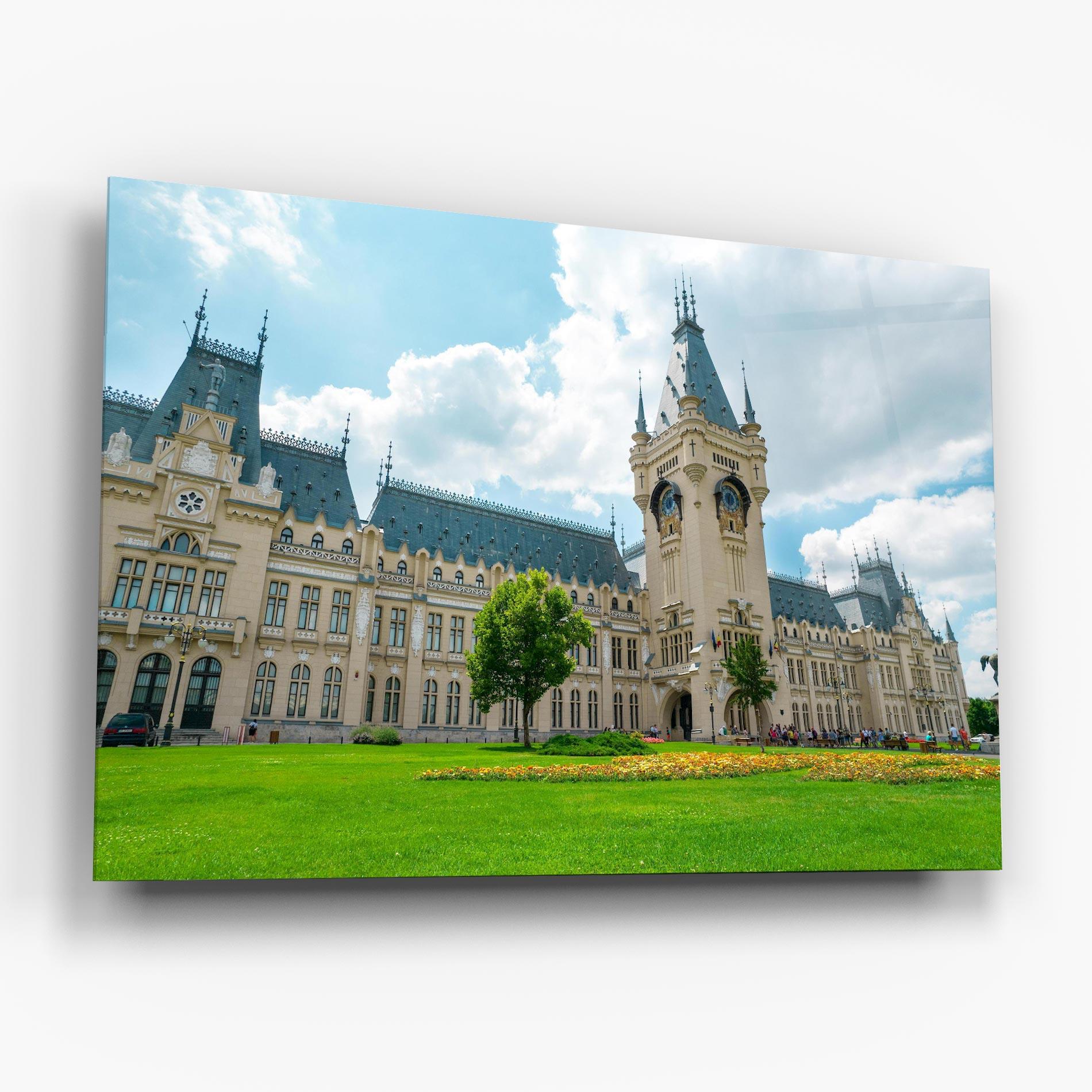 Tablou Sticla View Palace Culture Iasi mockup 6