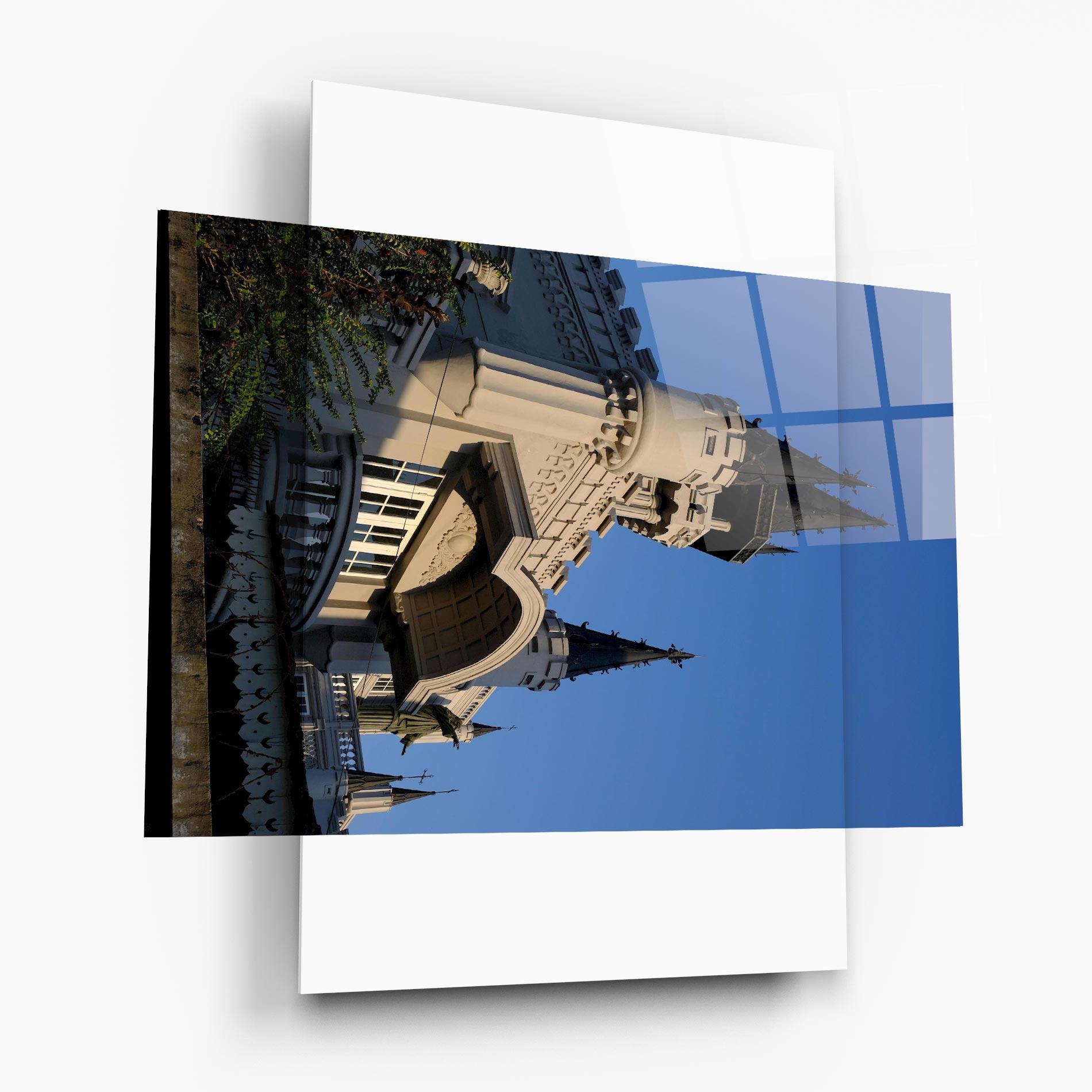 Tablou Sticla Castle Blue mockup 6