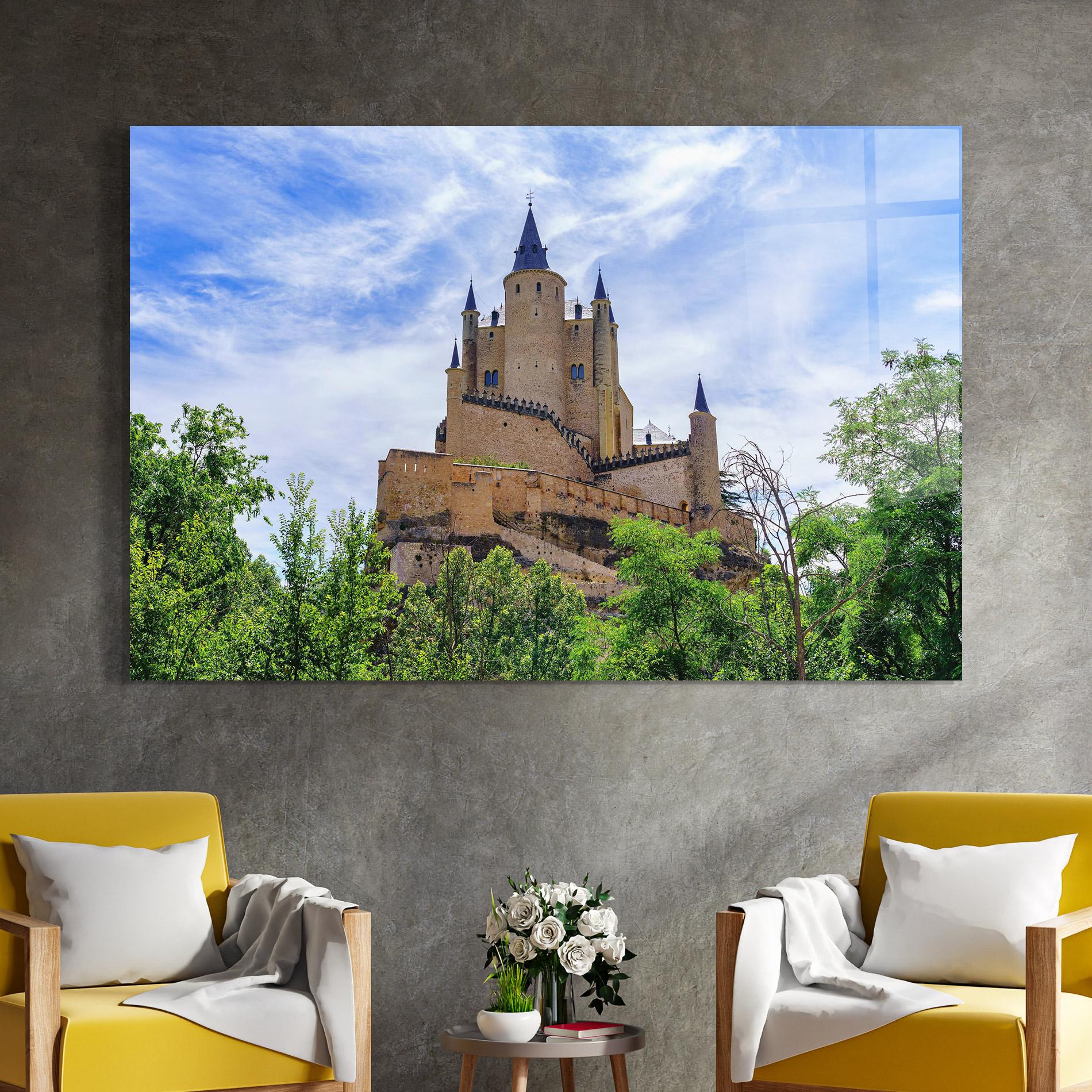 Tablou Sticla Castle Alcazar mockup 4