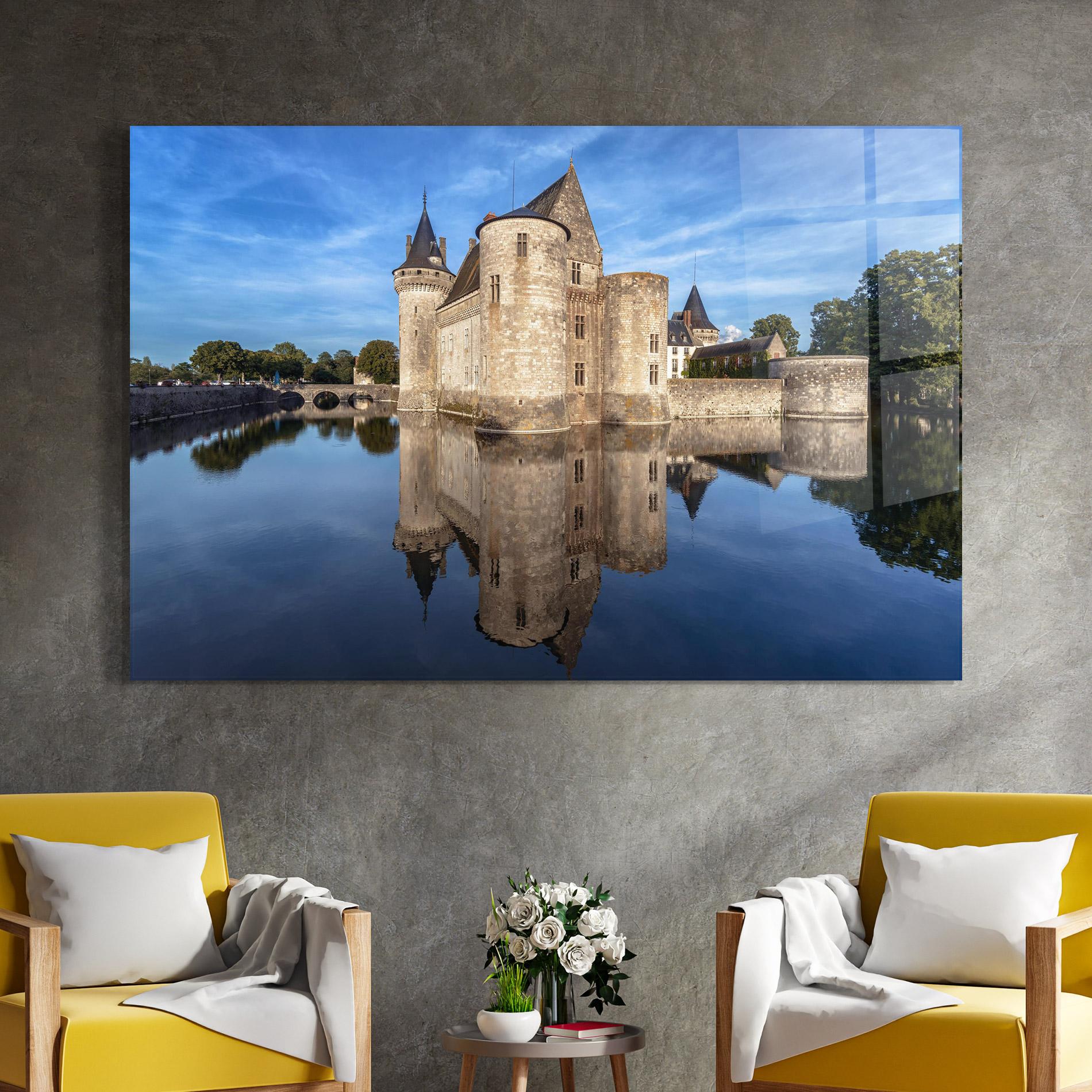 Tablou Sticla Castle Chateau De Sullysurloire mockup 4