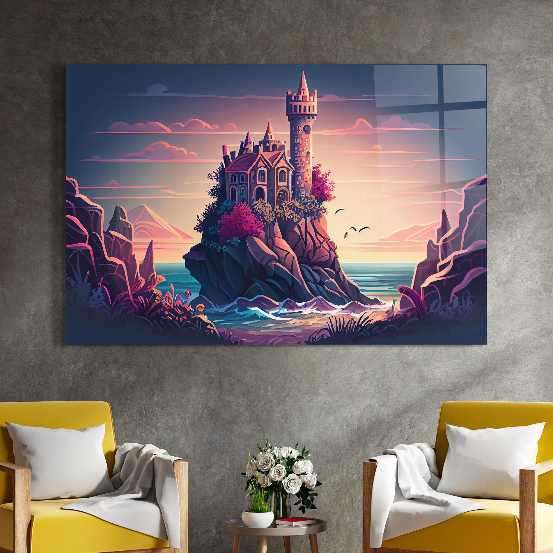 Tablou Sticla Cliff Castle mockup 4