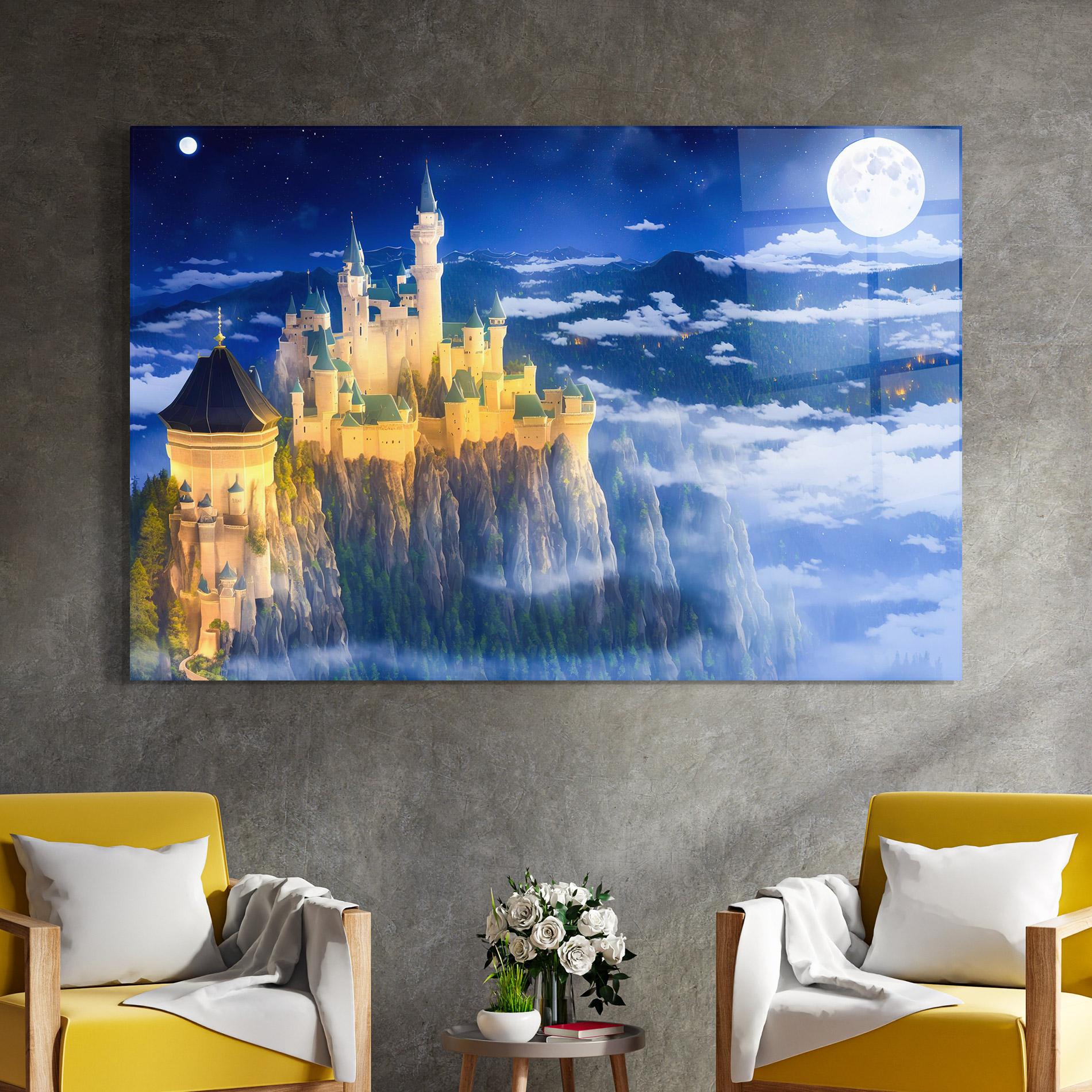 Tablou Sticla Fairytale Castle mockup 4