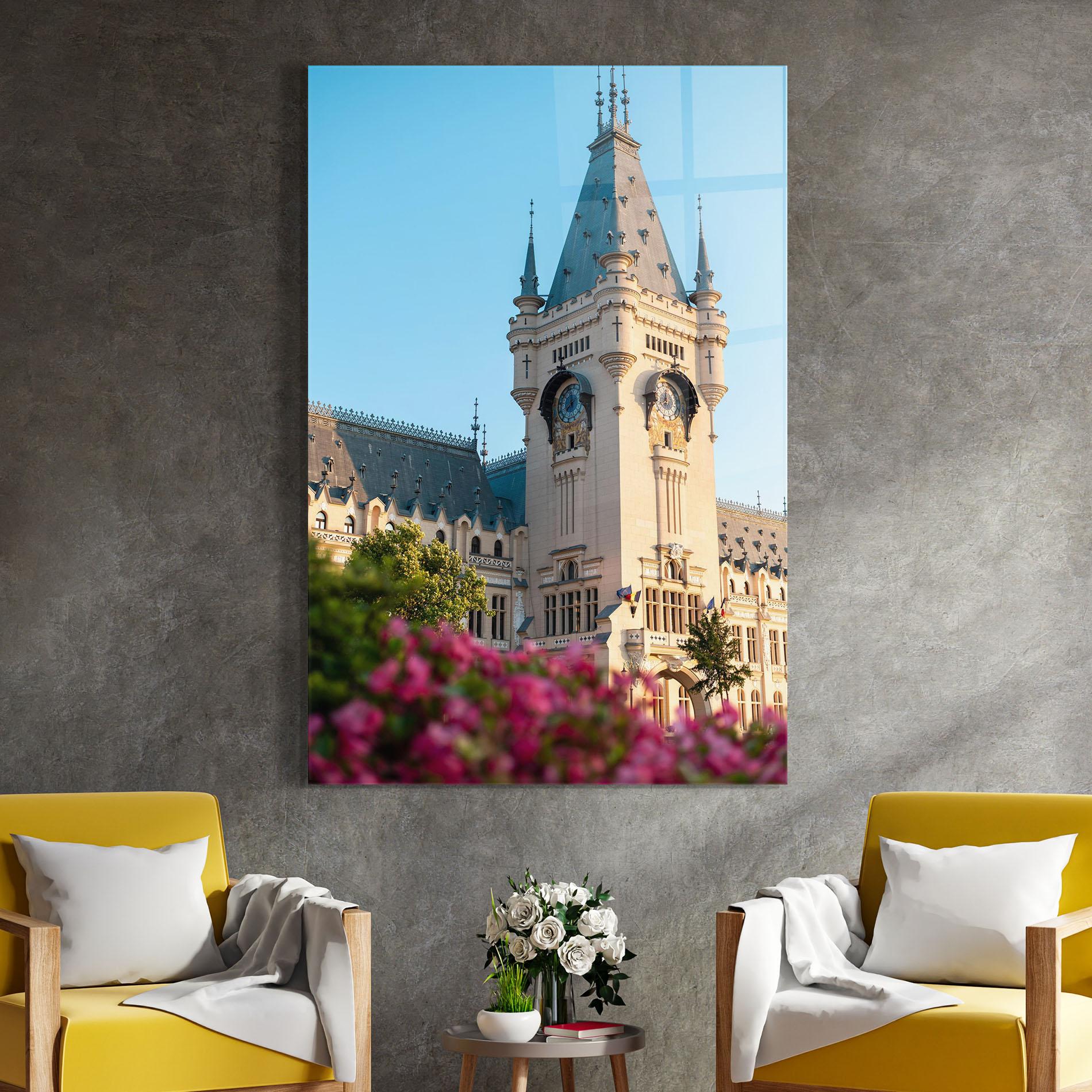 Tablou Sticla Palace Culture Iasi mockup 4