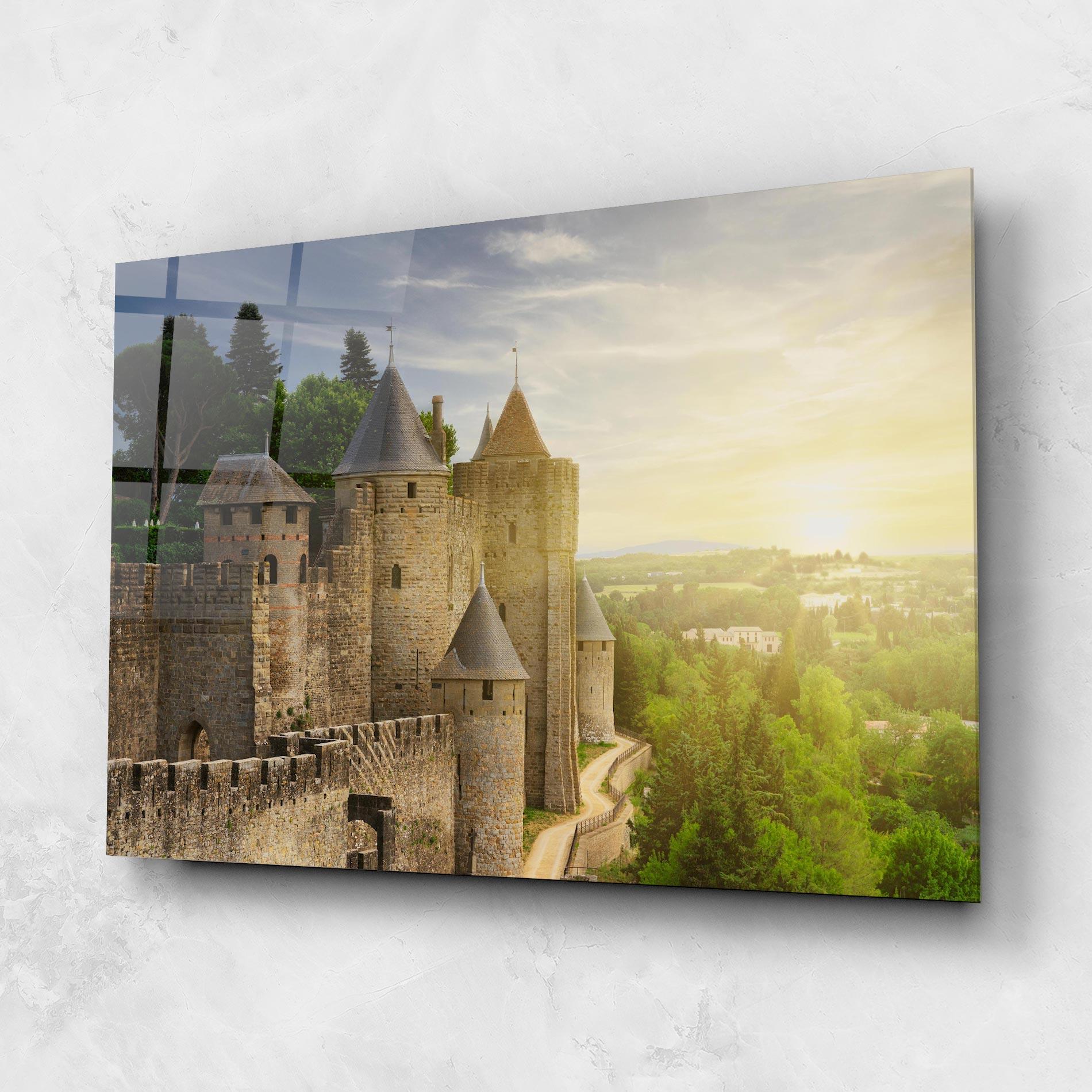 Tablou Sticla Carcassonne France mockup 1
