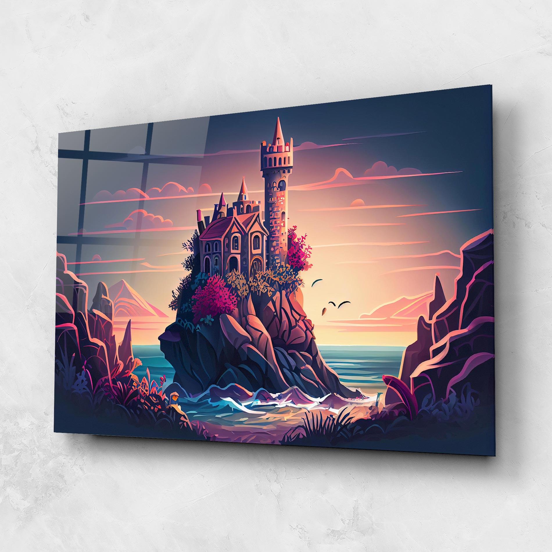 Tablou Sticla Cliff Castle mockup 1