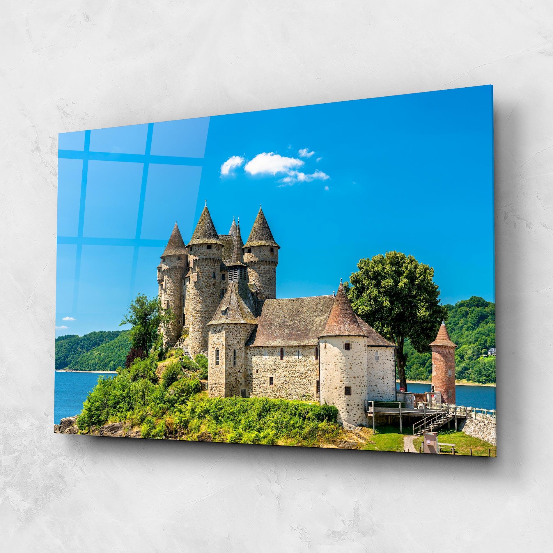 Tablou Sticla Medieval Castle France mockup 1