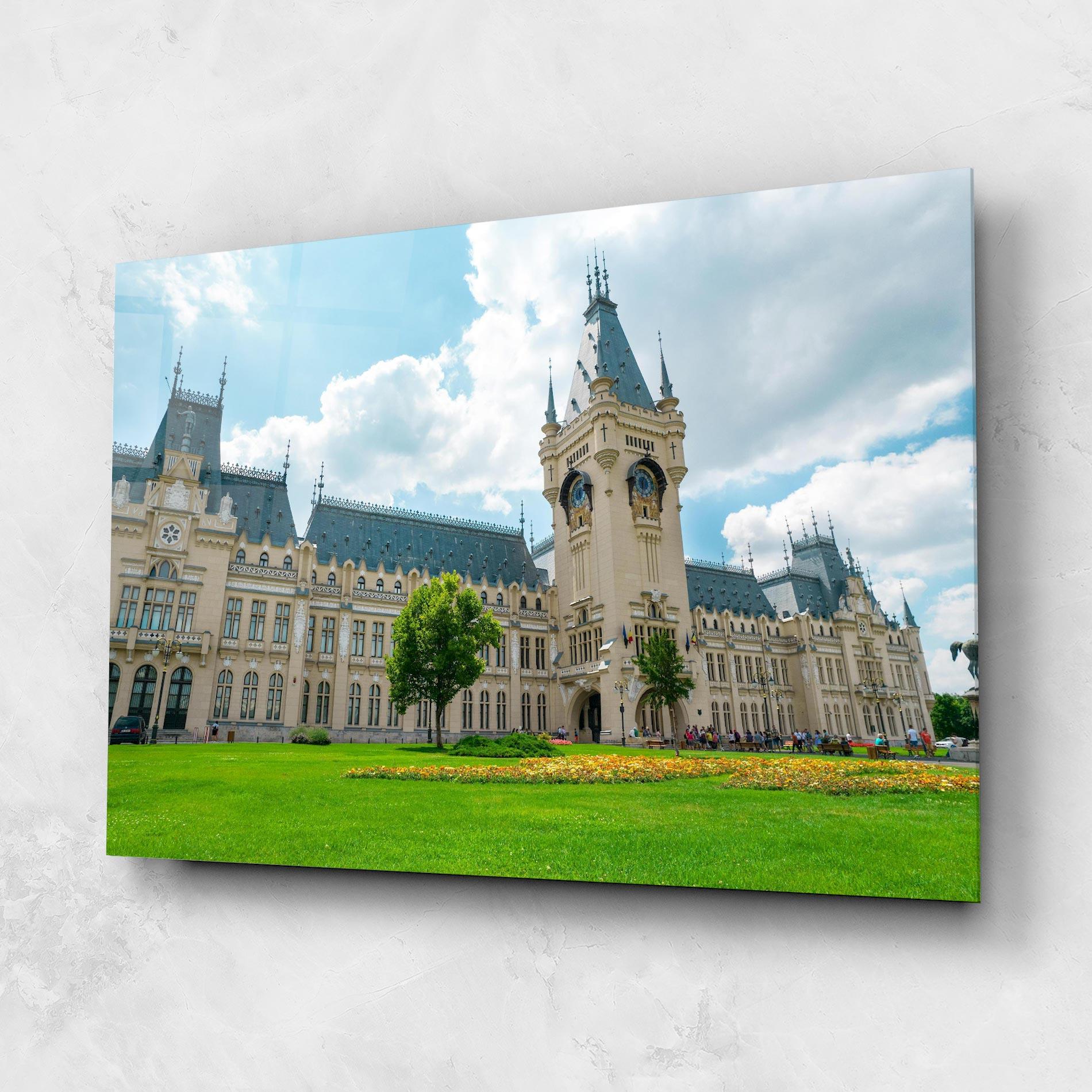 Tablou Sticla View Palace Culture Iasi mockup 1