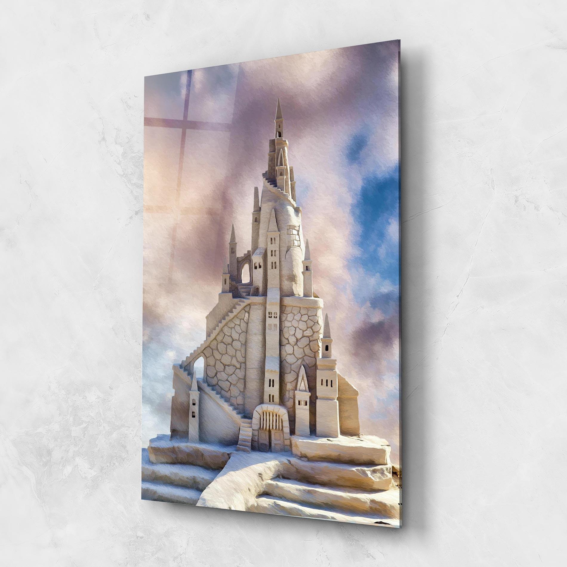 Tablou Sticla Cream Castle mockup 1