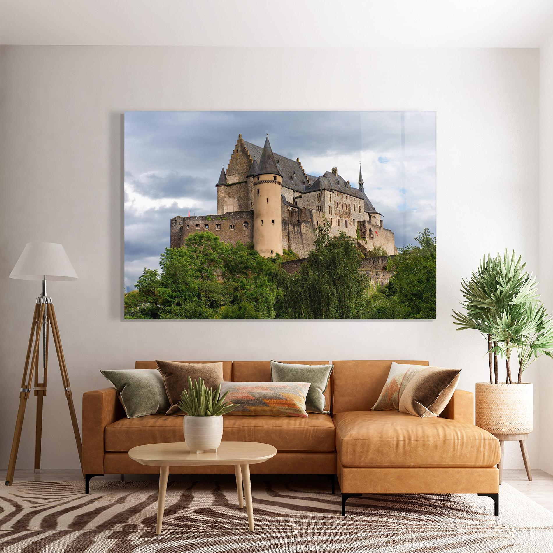 Tablou Sticla Castle Vianden mockup 7