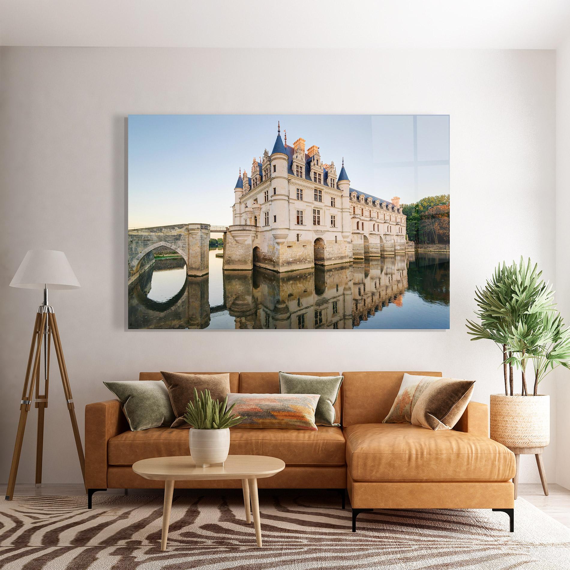 Tablou Sticla Chateau France mockup 7