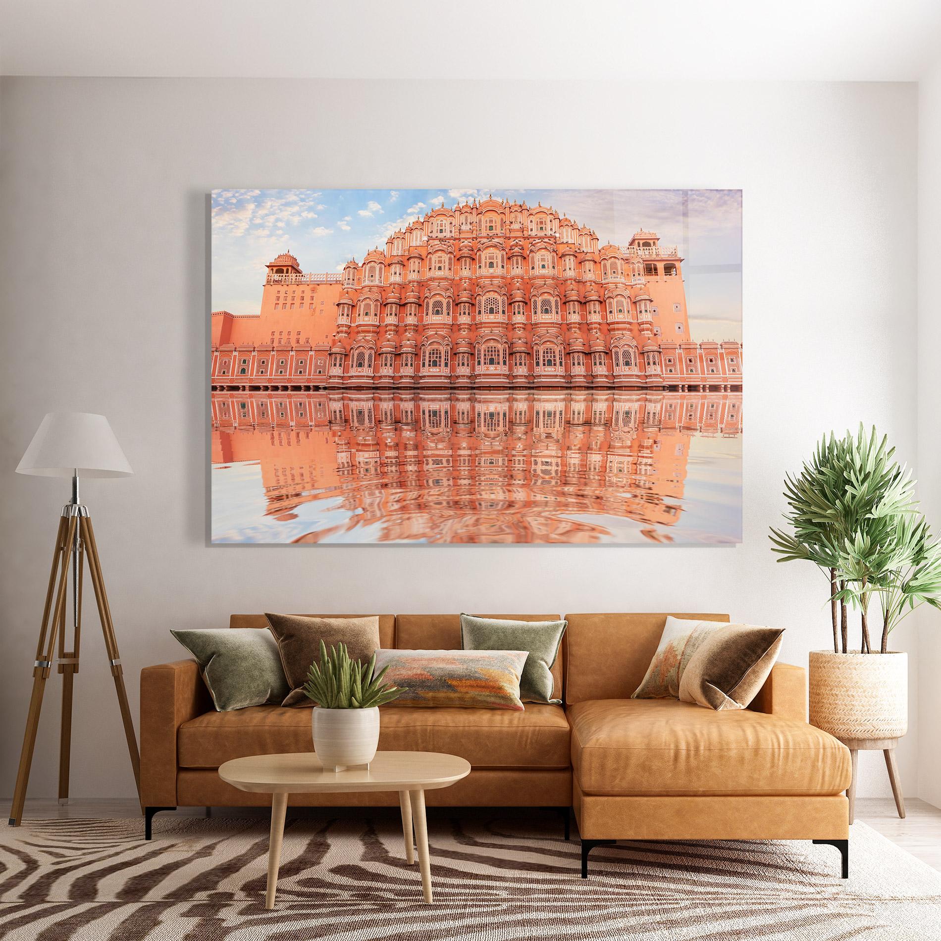 Tablou Sticla Hawa Mahal India mockup 7