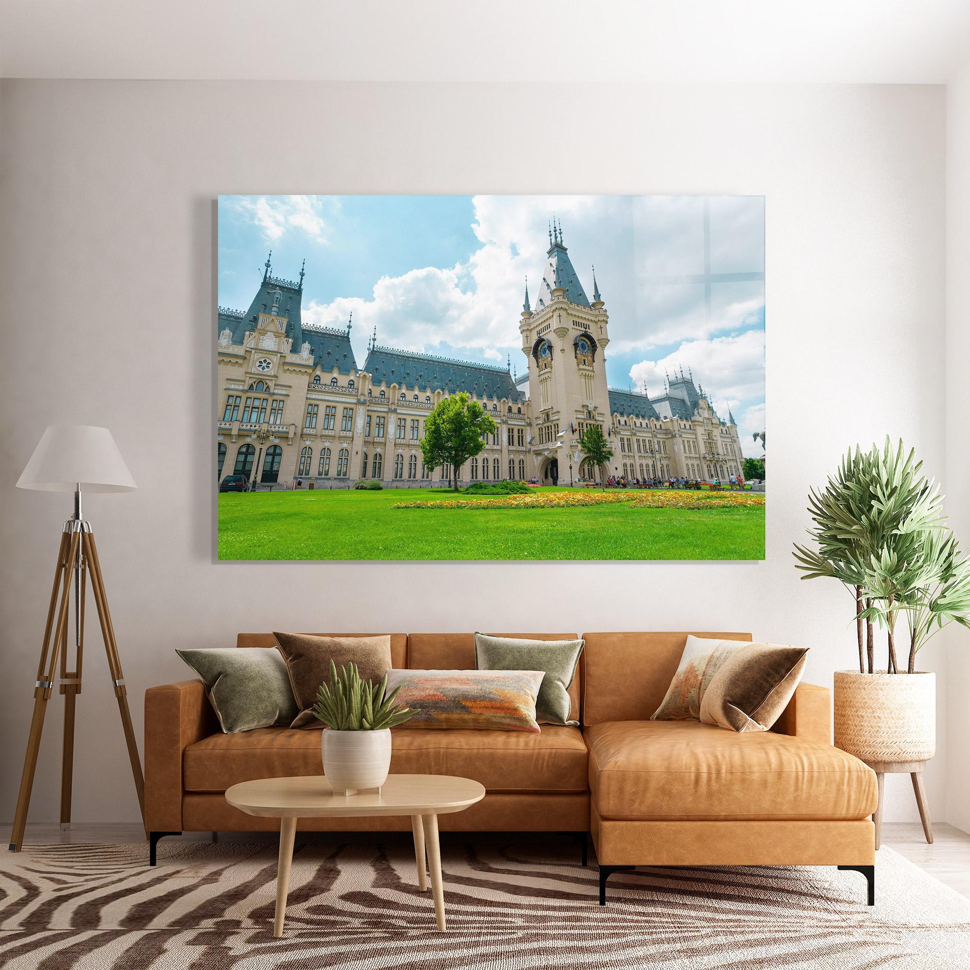Tablou Sticla View Palace Culture Iasi mockup 7