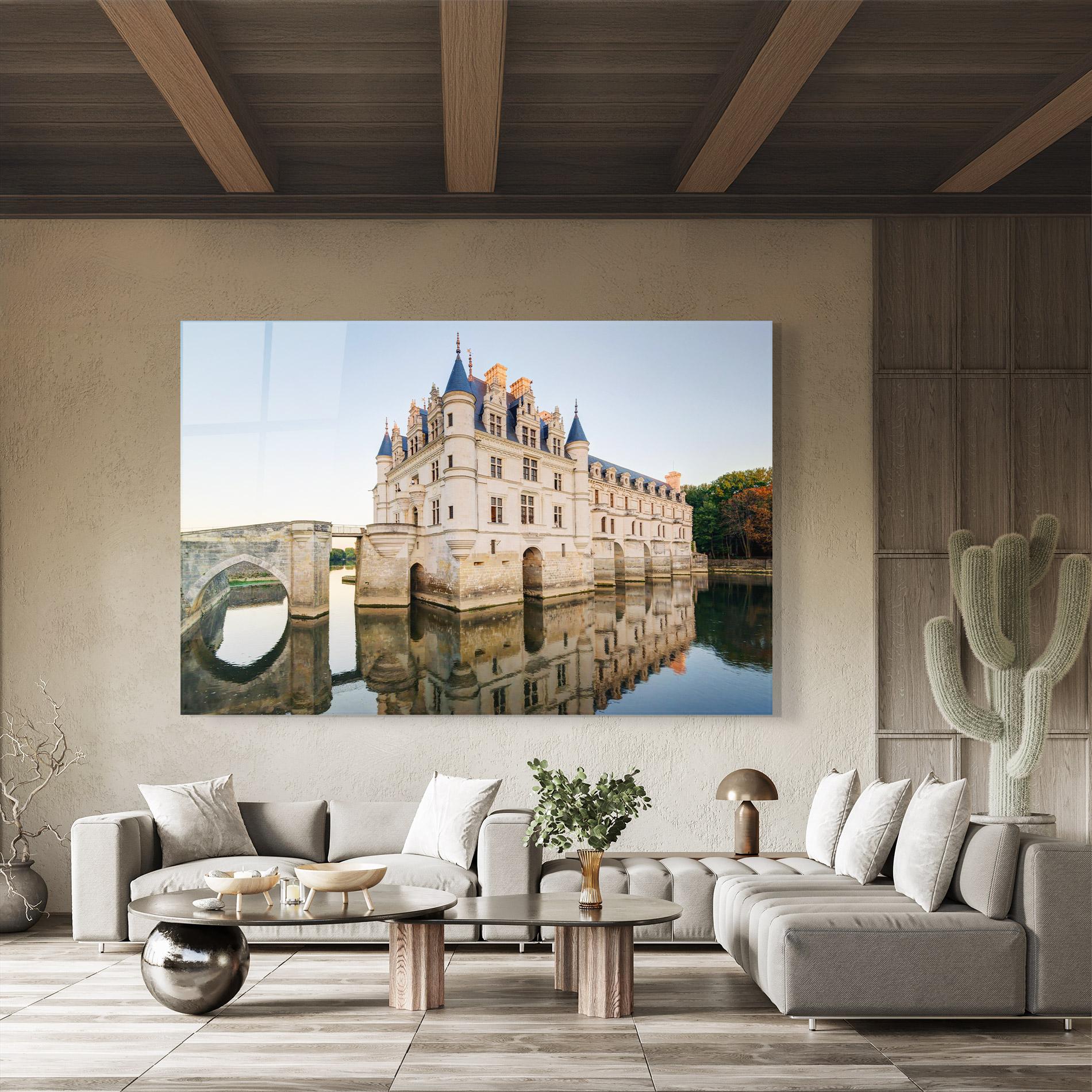 Tablou Sticla Chateau France mockup 8