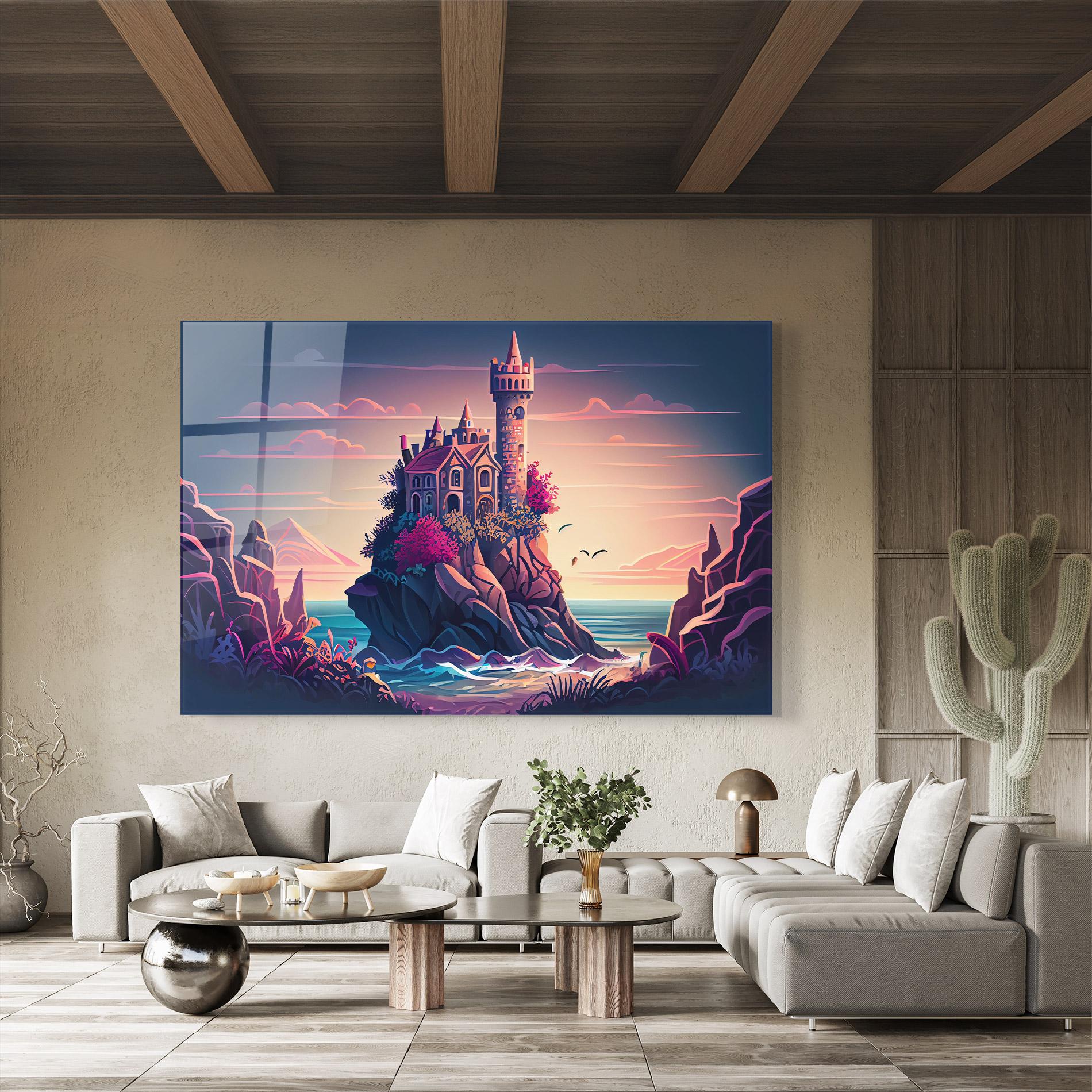 Tablou Sticla Cliff Castle mockup 8