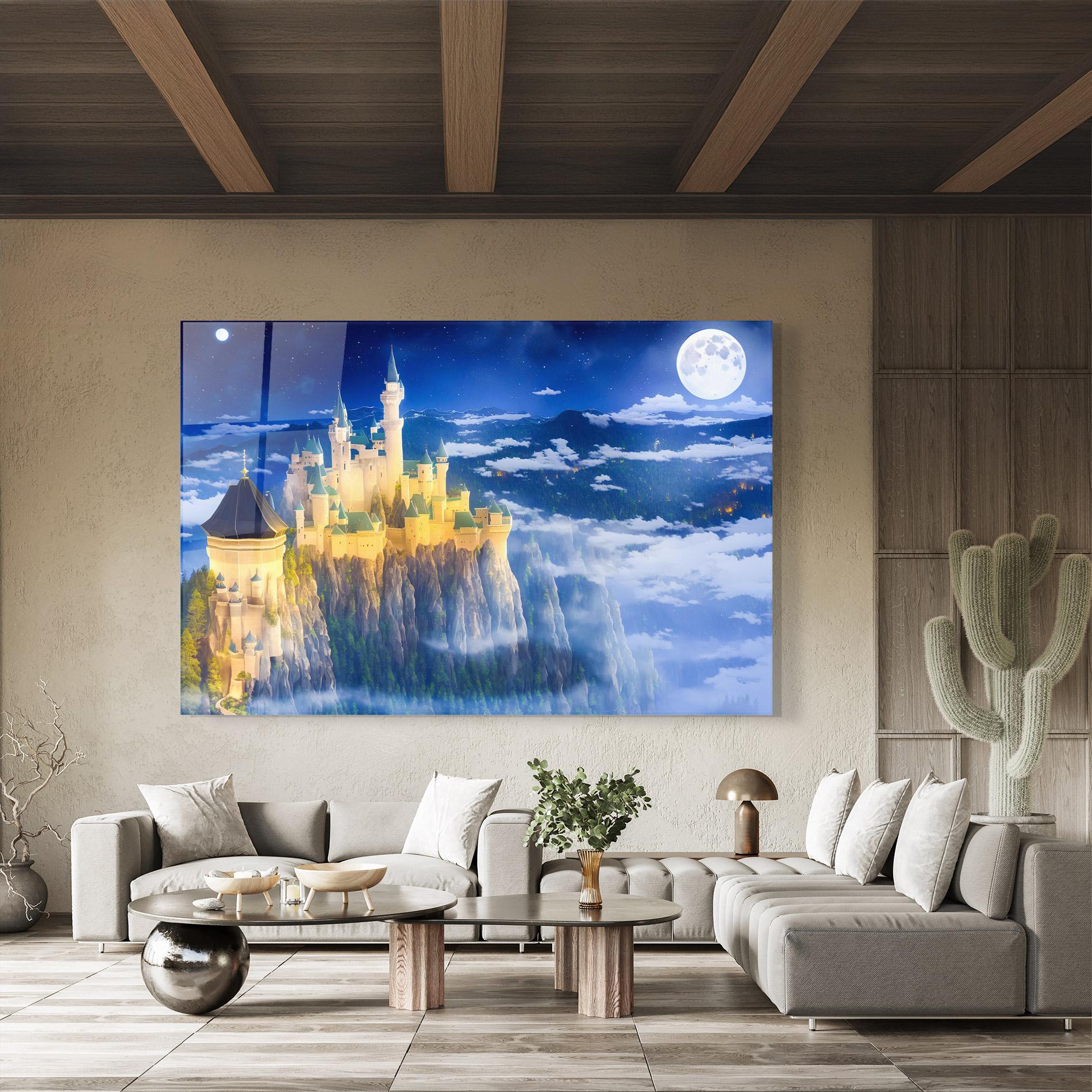 Tablou Sticla Fairytale Castle mockup 8