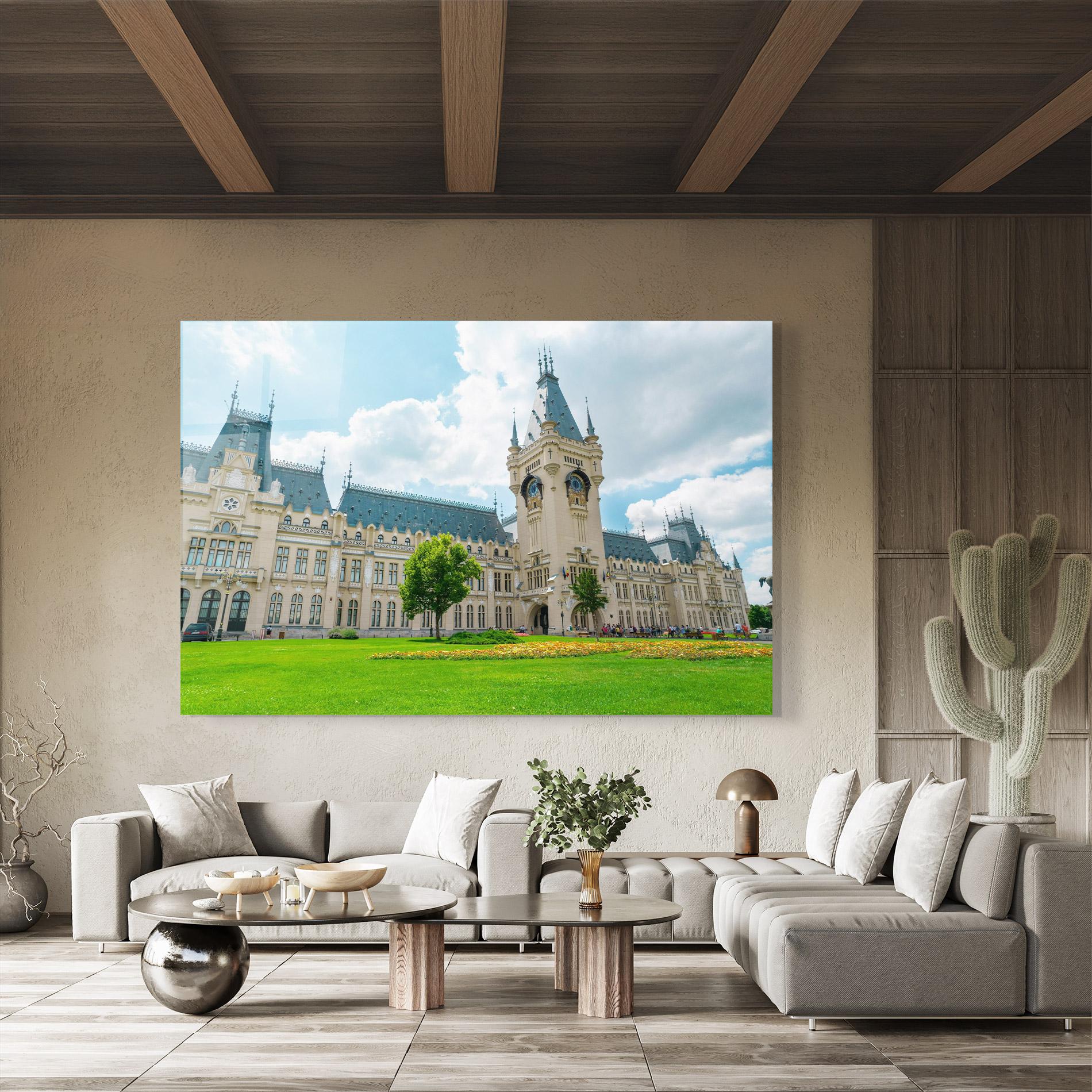 Tablou Sticla View Palace Culture Iasi mockup 8