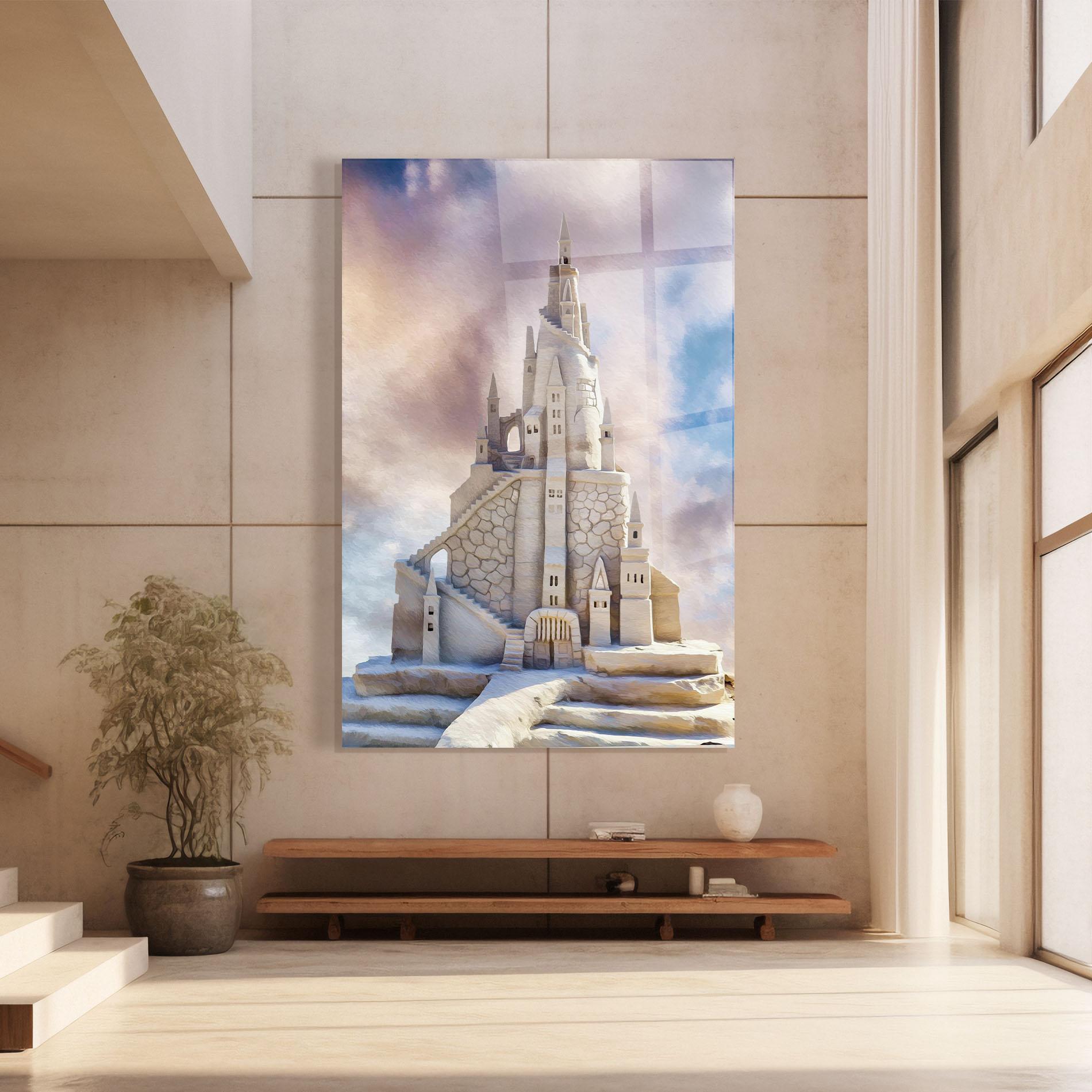 Tablou Sticla Cream Castle mockup 8