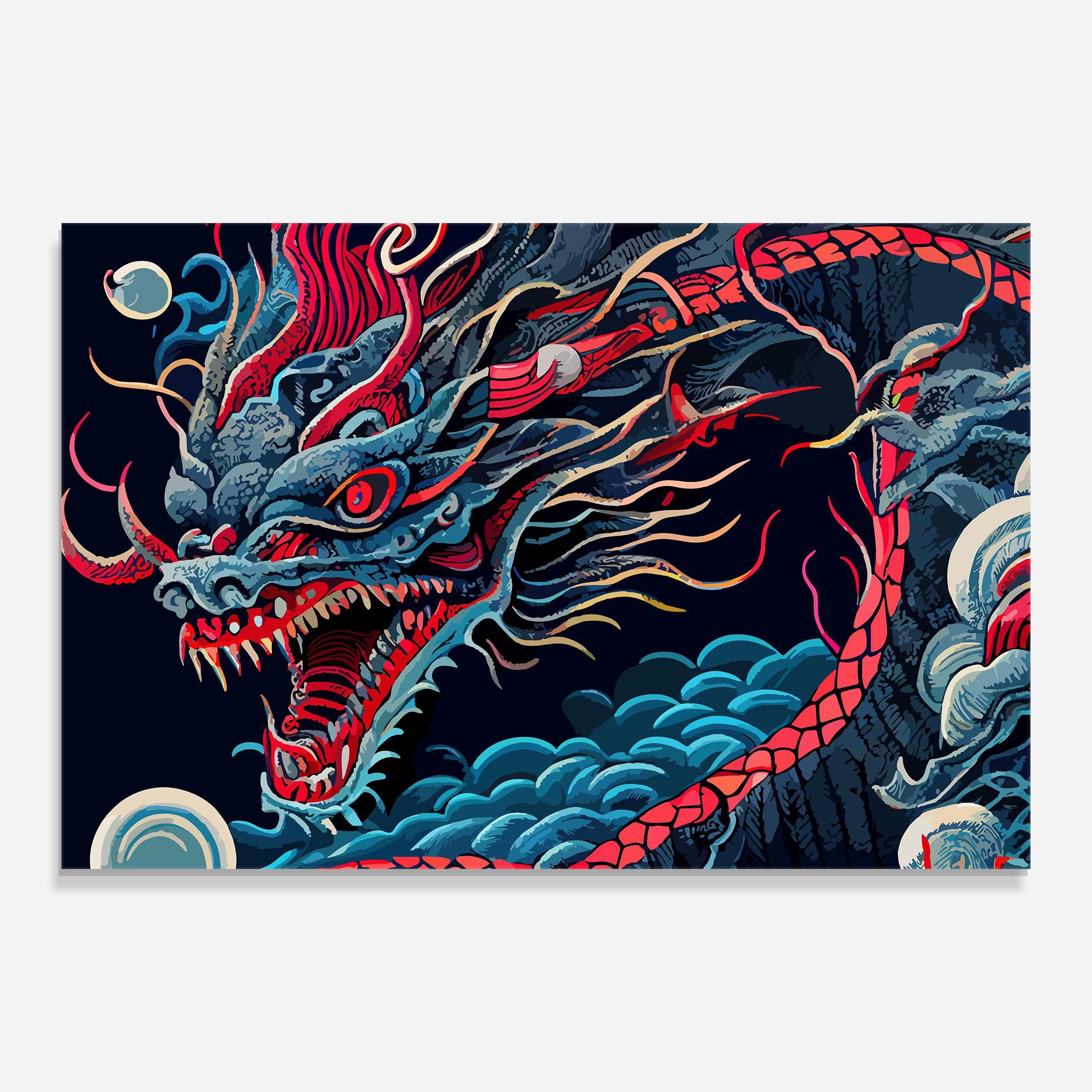 Tablou Sticla Cloud Dragon mockup 0