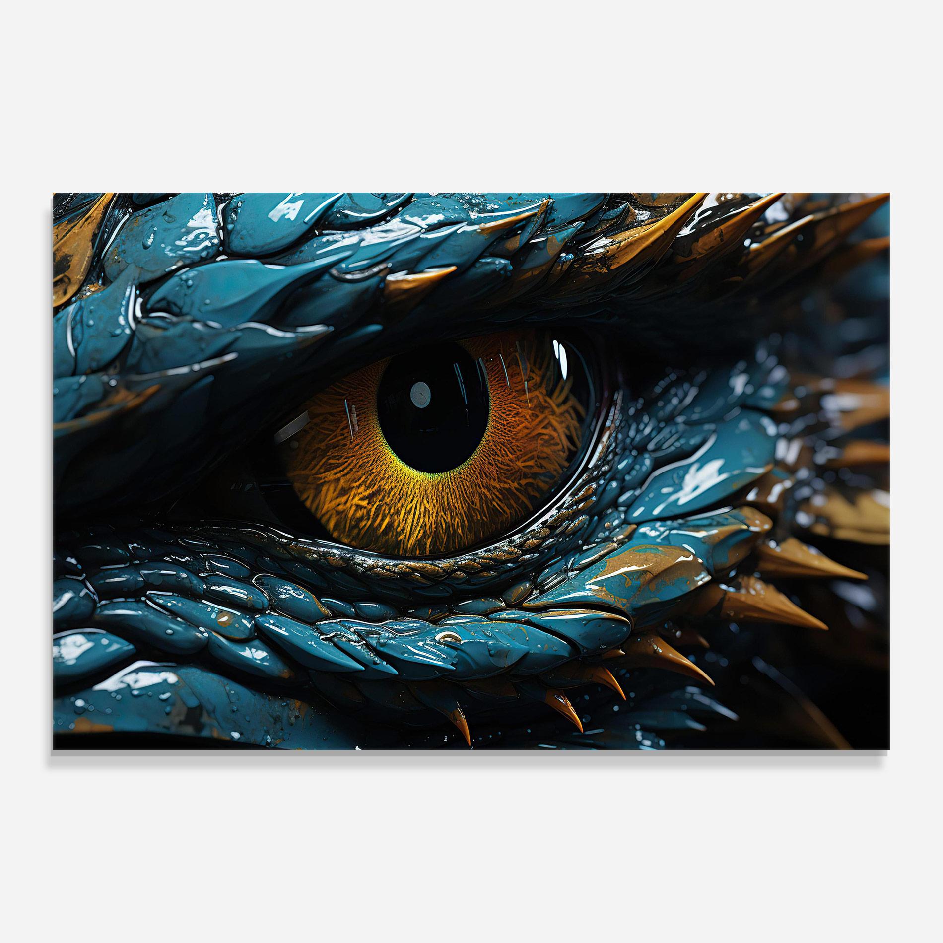 Tablou Sticla Dragon Eye Close Up mockup 0