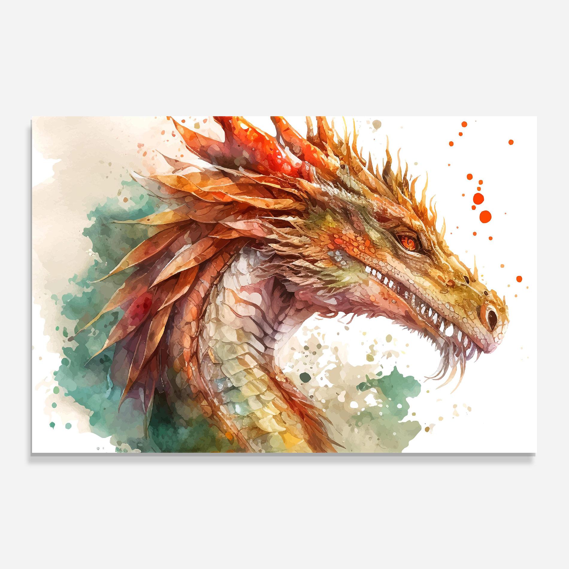 Tablou Sticla Earth Dragon mockup 0