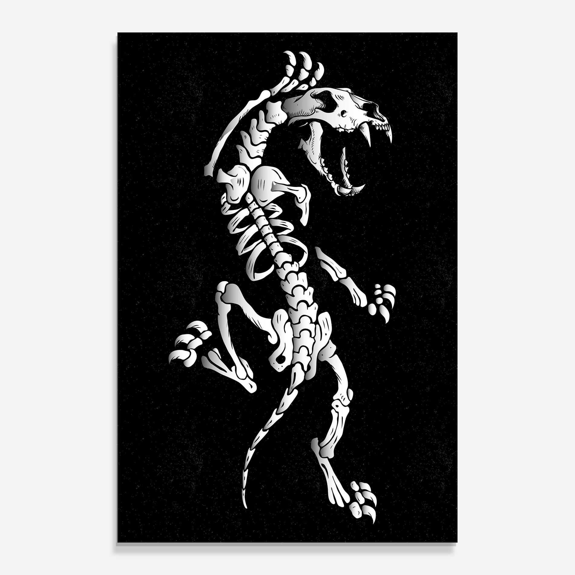 Tablou Sticla Creature Skull mockup 0