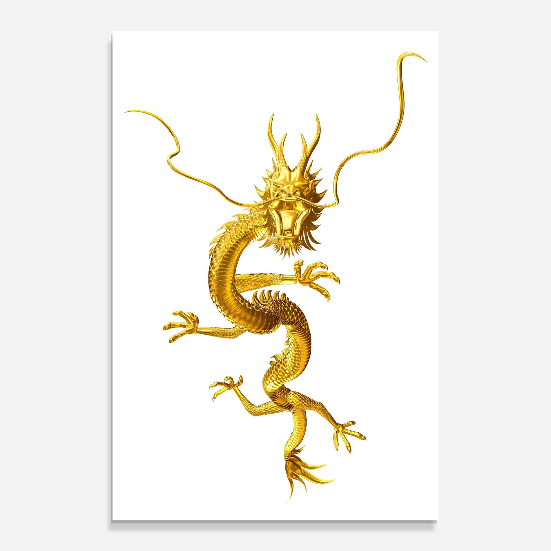 Tablou Sticla Golden Dragon mockup 0