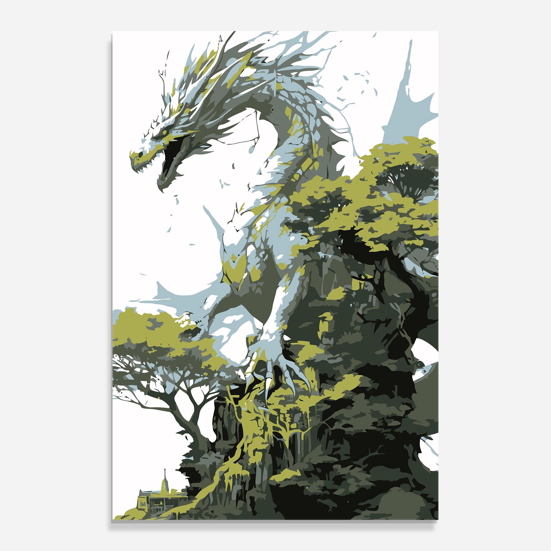 Grey Nature Dragon mockup 0