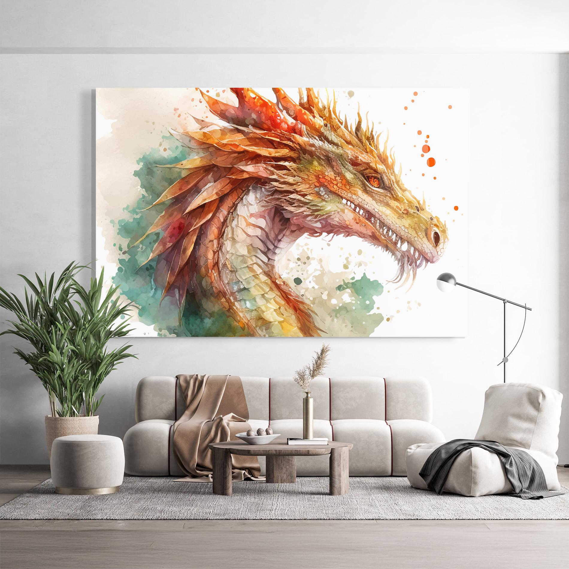 Tablou Sticla Earth Dragon mockup 9