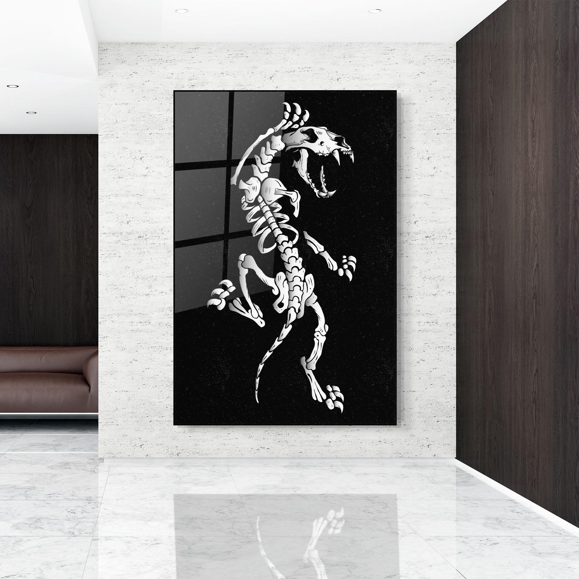 Tablou Sticla Creature Skull mockup 9