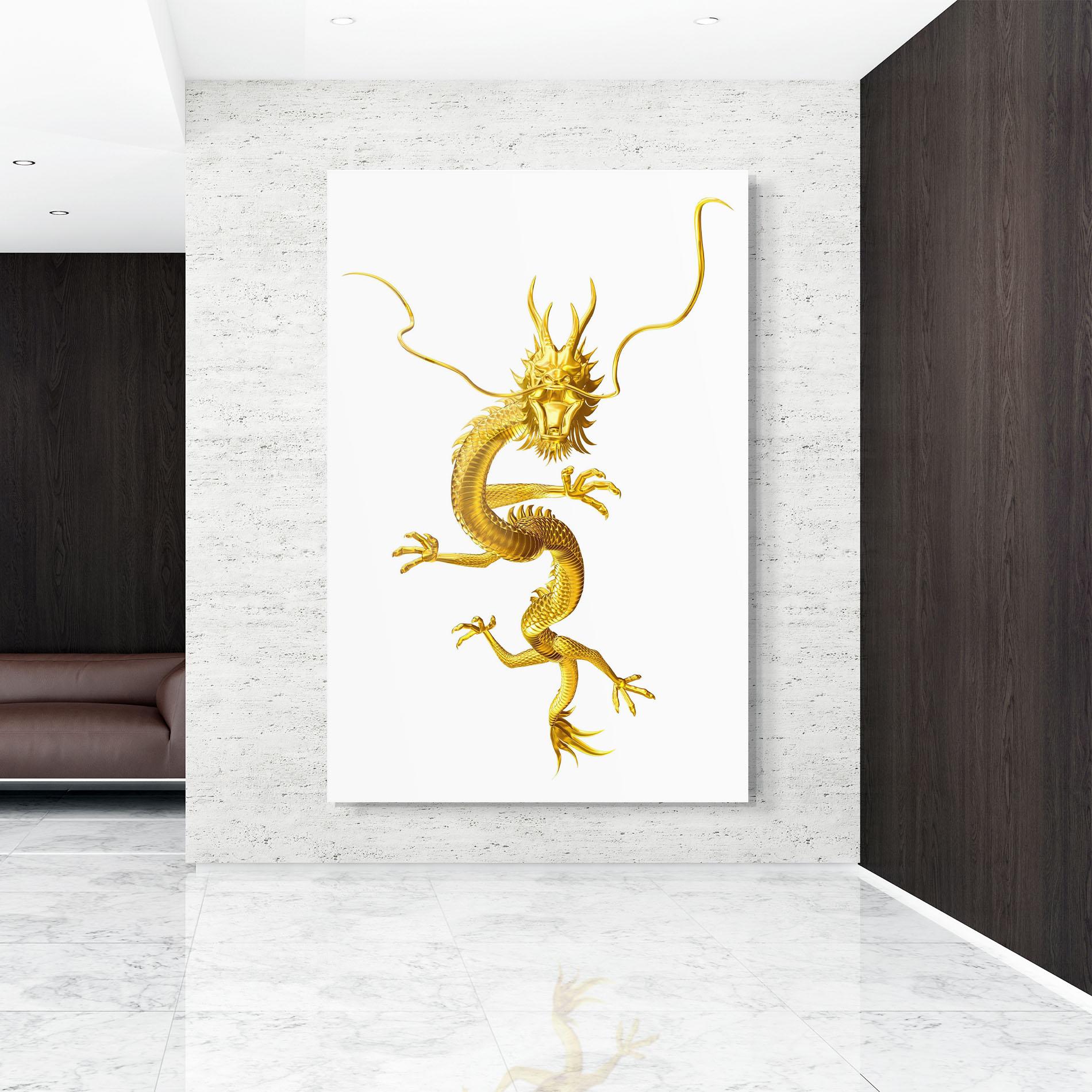 Tablou Sticla Golden Dragon mockup 9