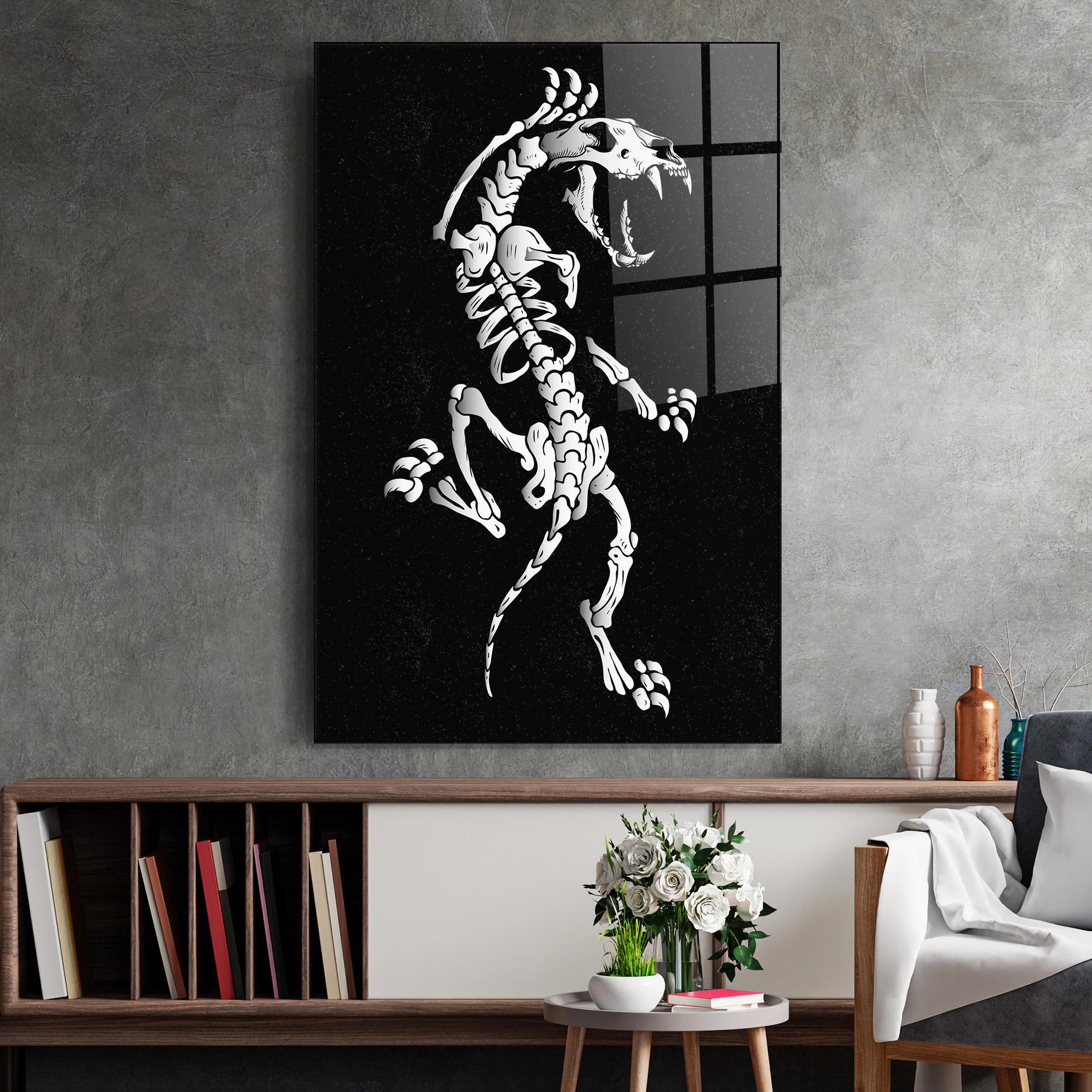 Tablou Sticla Creature Skull mockup 2