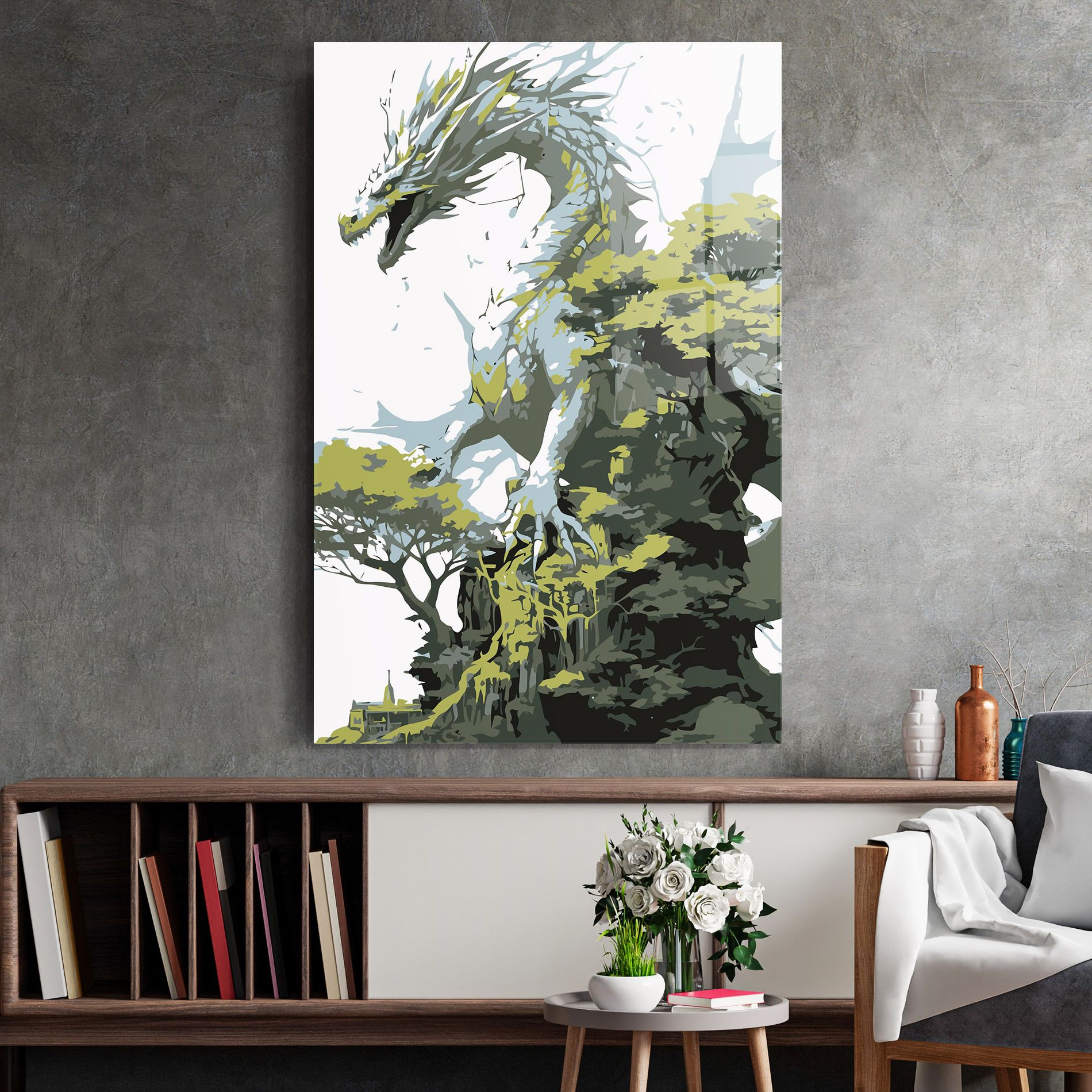 Grey Nature Dragon mockup 2