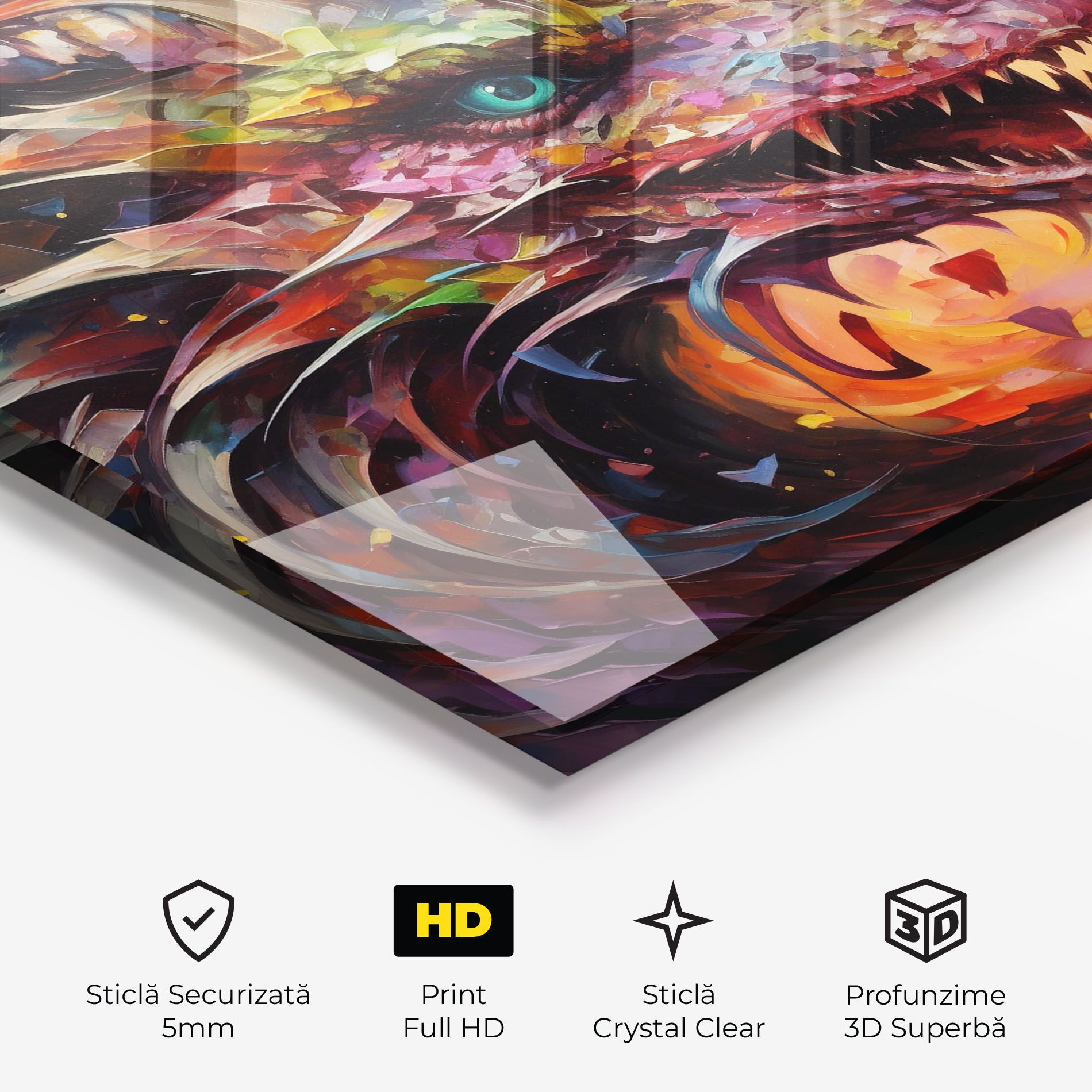 Colorful Dragon Painting mockup 3