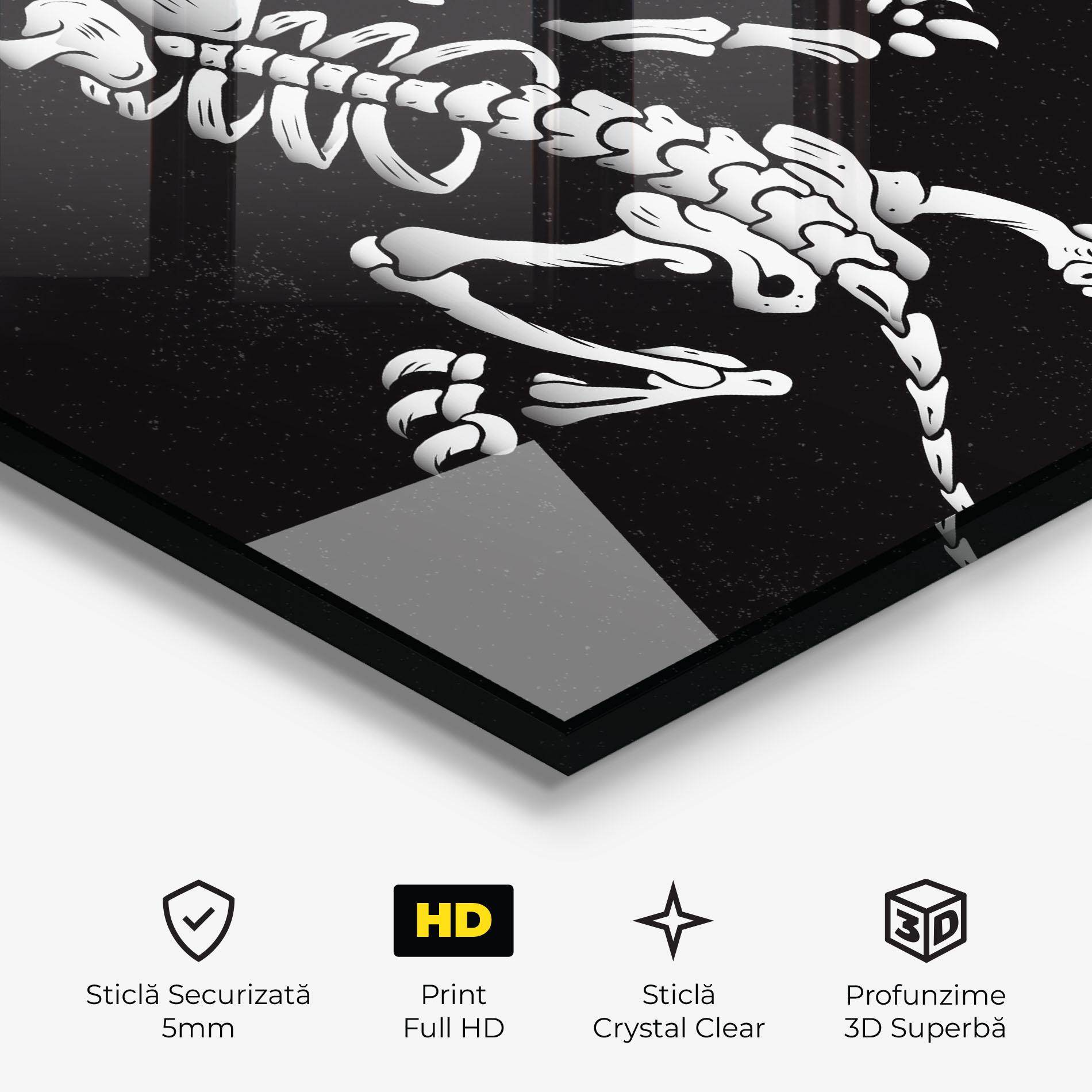 Tablou Sticla Creature Skull mockup 3