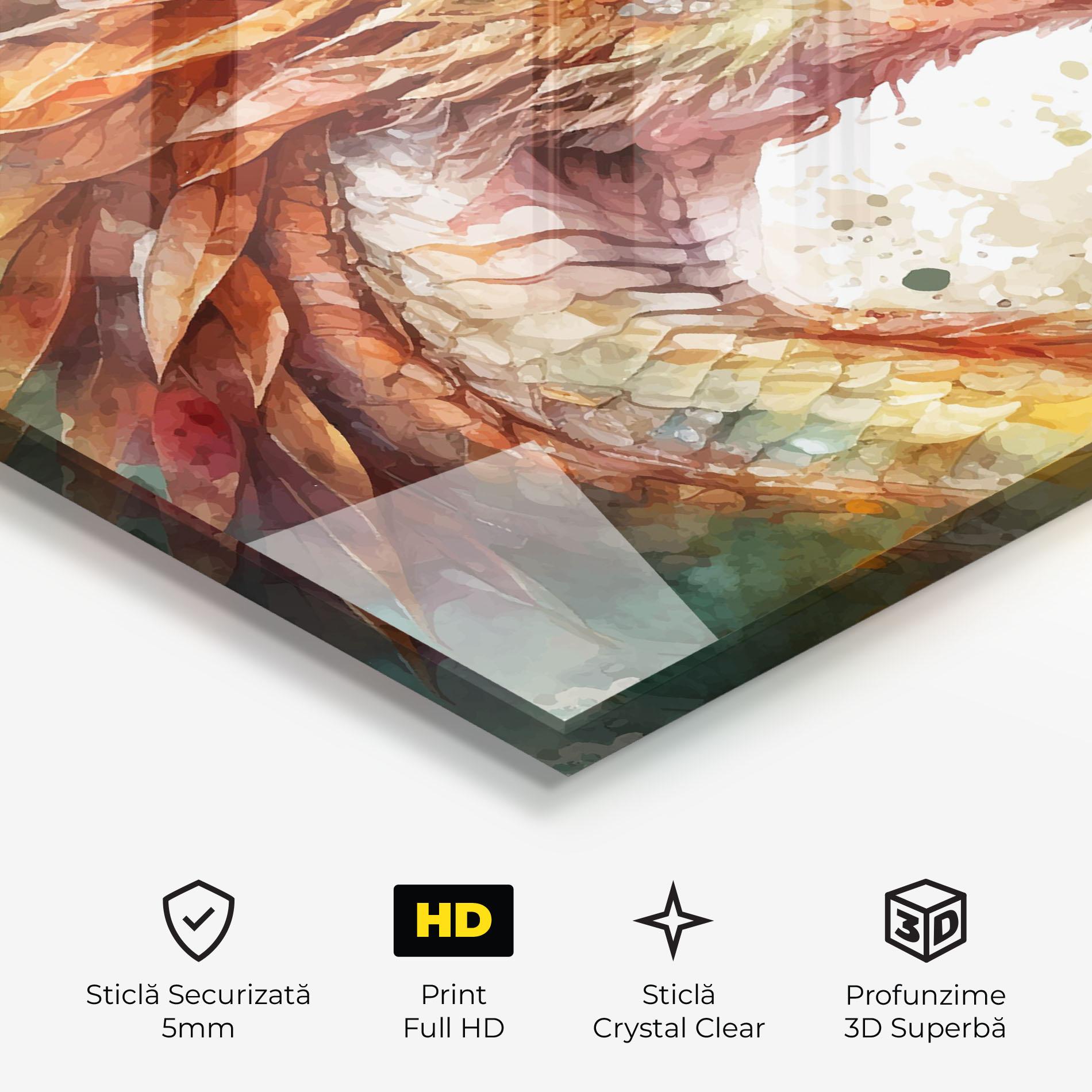 Tablou Sticla Earth Dragon mockup 3