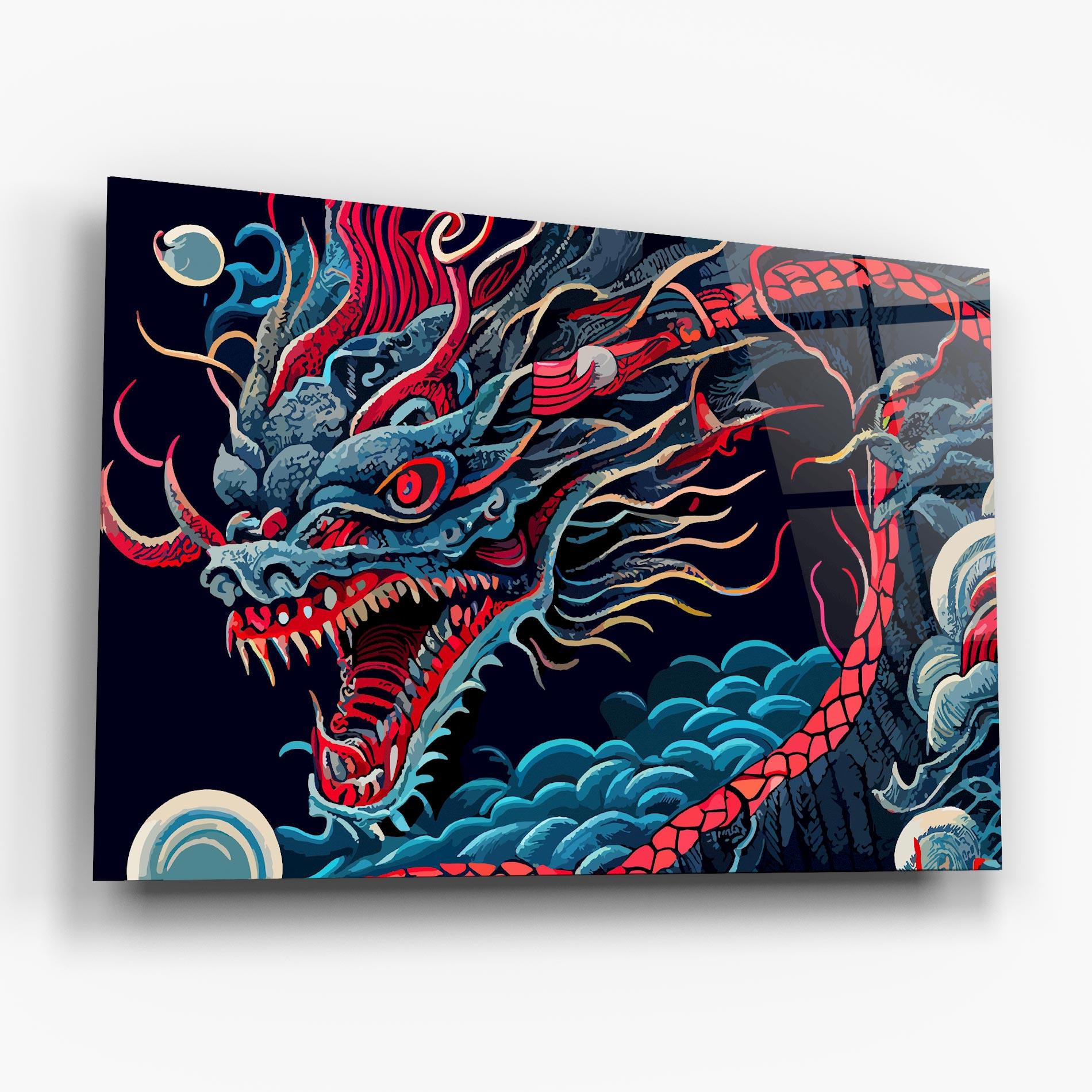 Tablou Sticla Cloud Dragon mockup 6