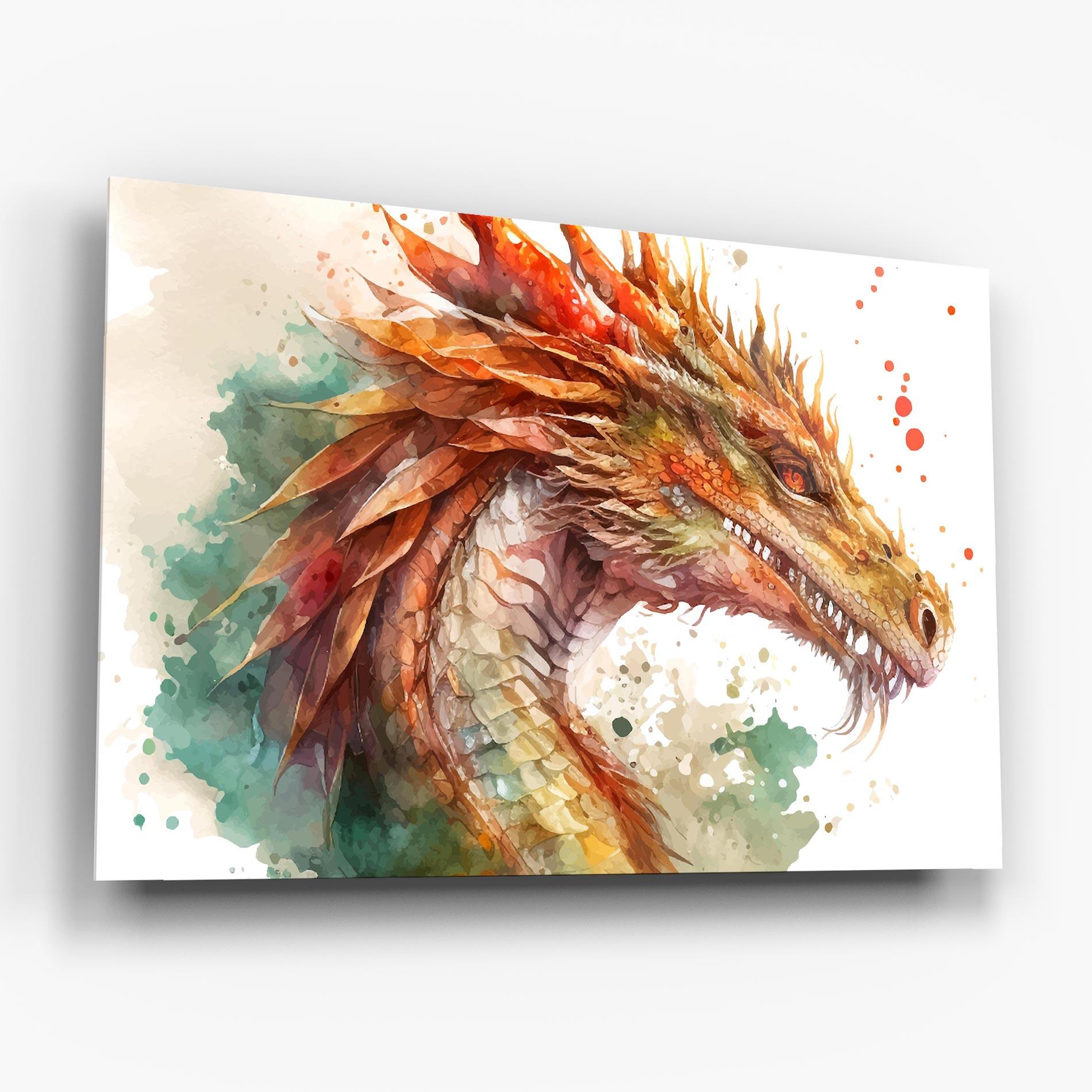 Tablou Sticla Earth Dragon mockup 6