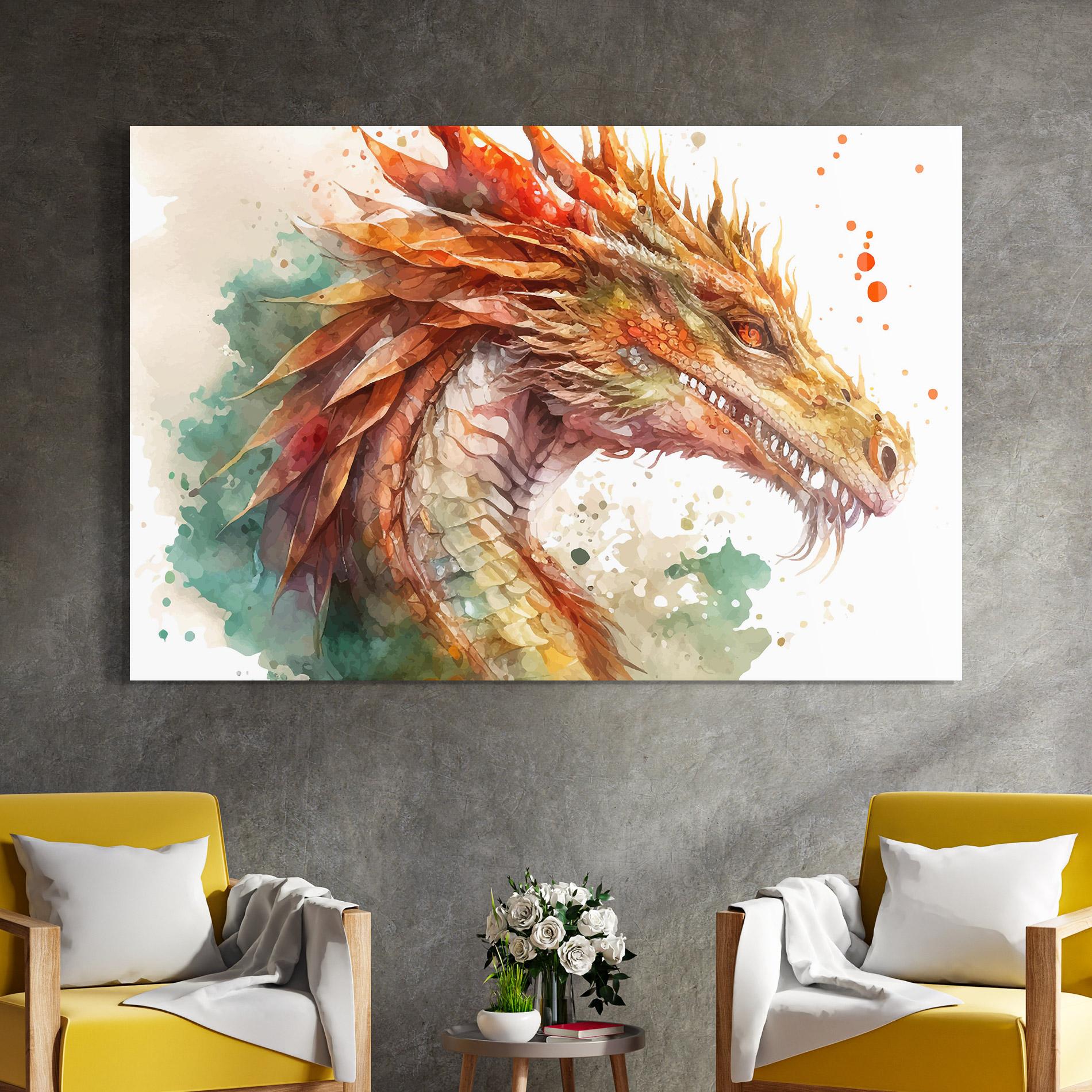 Tablou Sticla Earth Dragon mockup 4