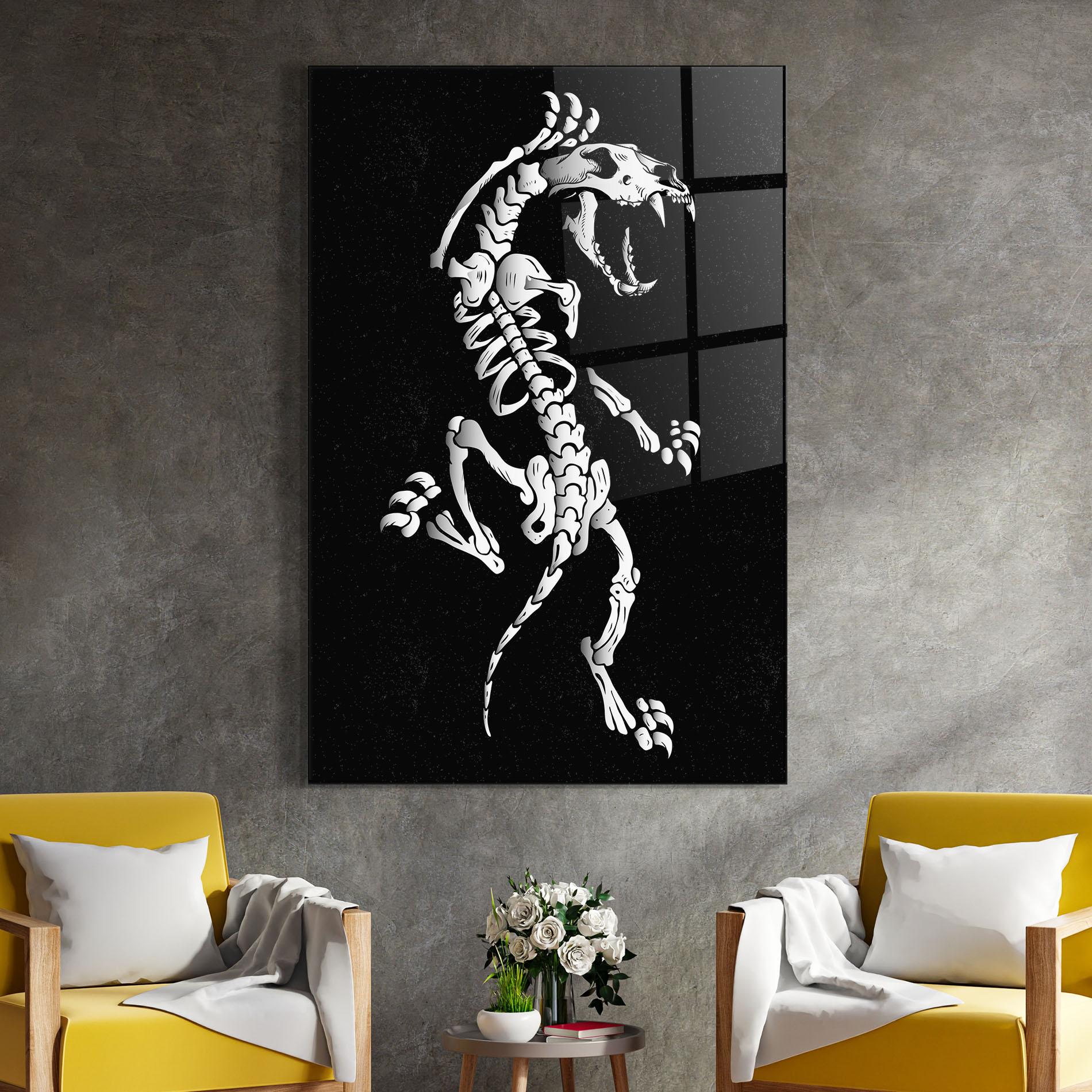 Tablou Sticla Creature Skull mockup 4