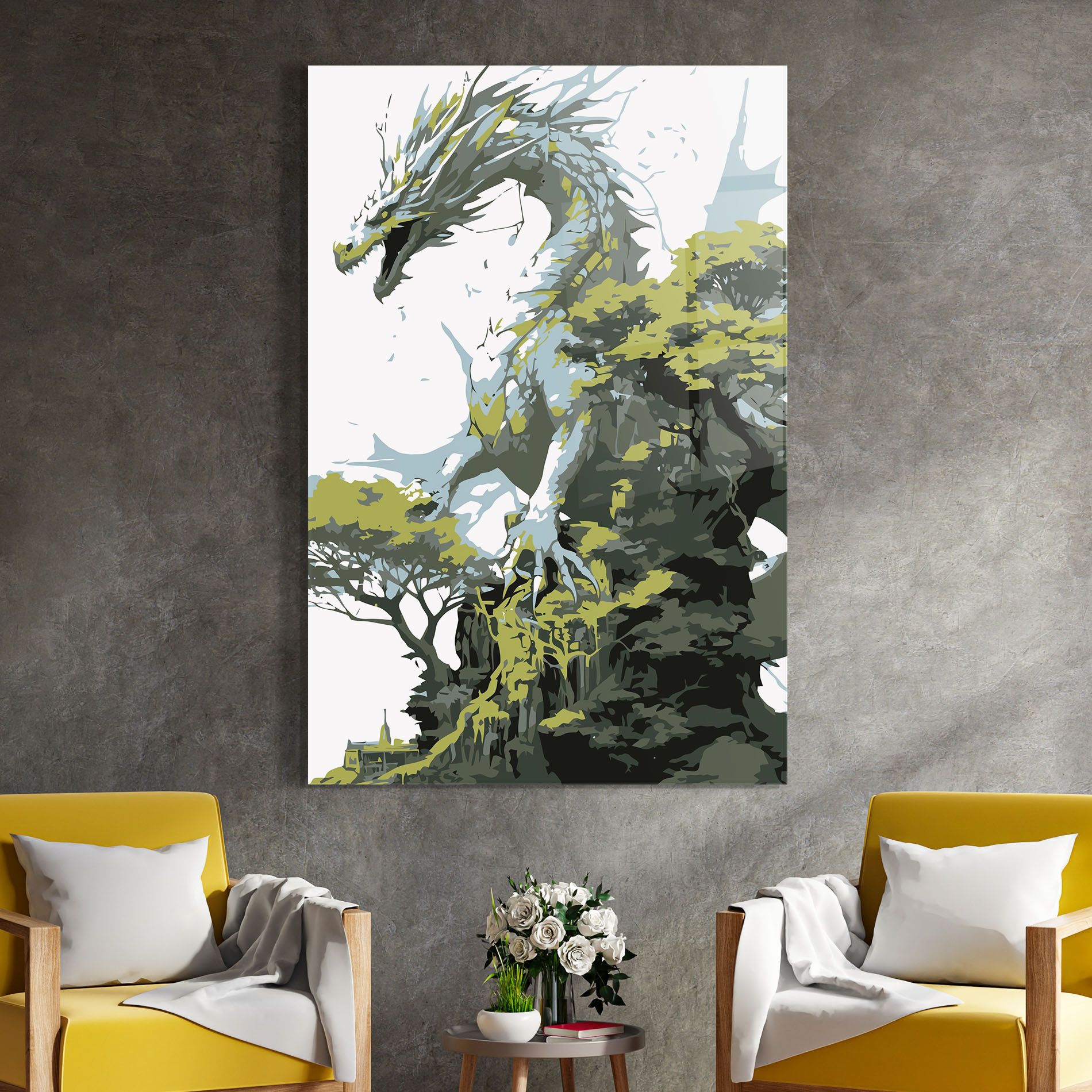 Grey Nature Dragon mockup 4