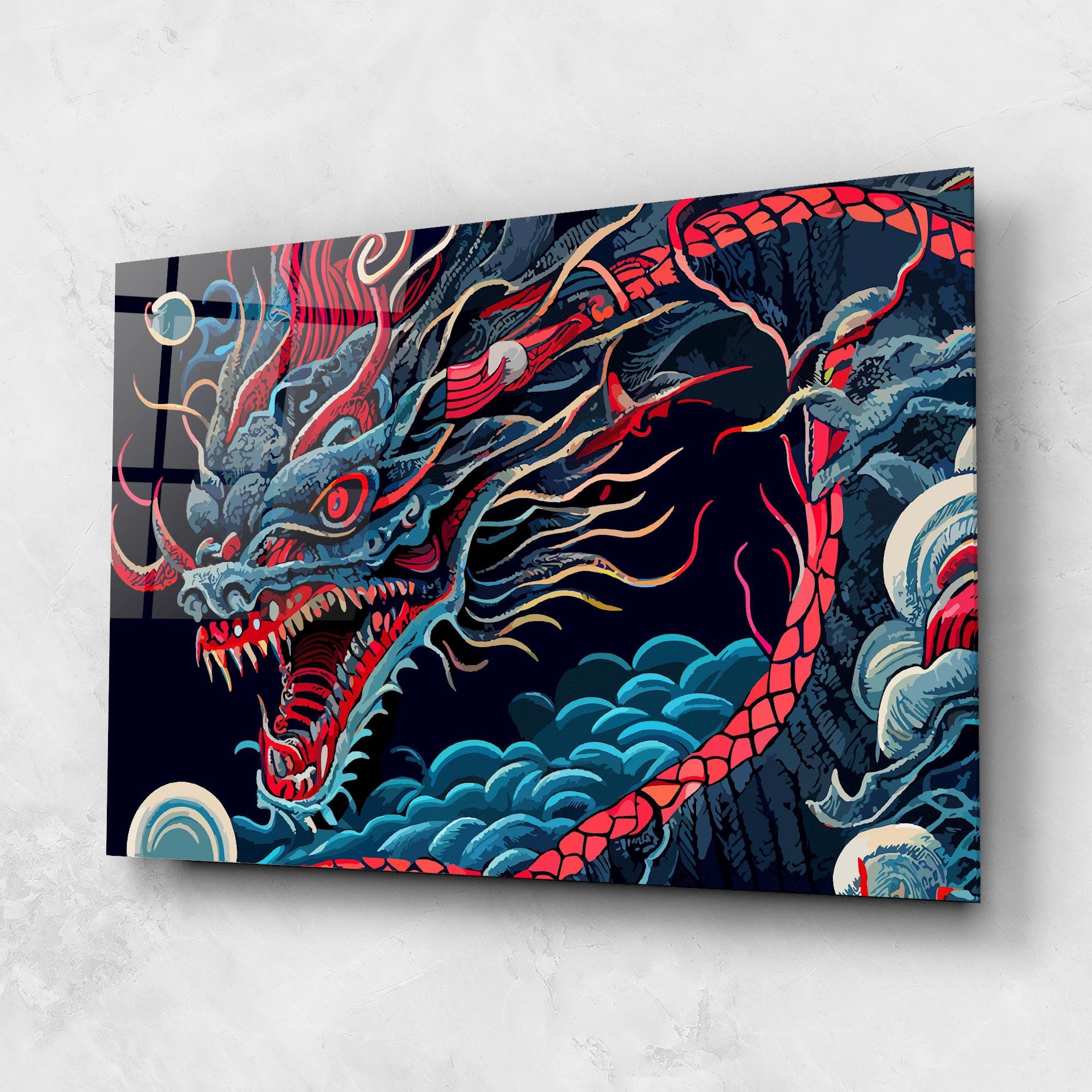 Tablou Sticla Cloud Dragon mockup 1